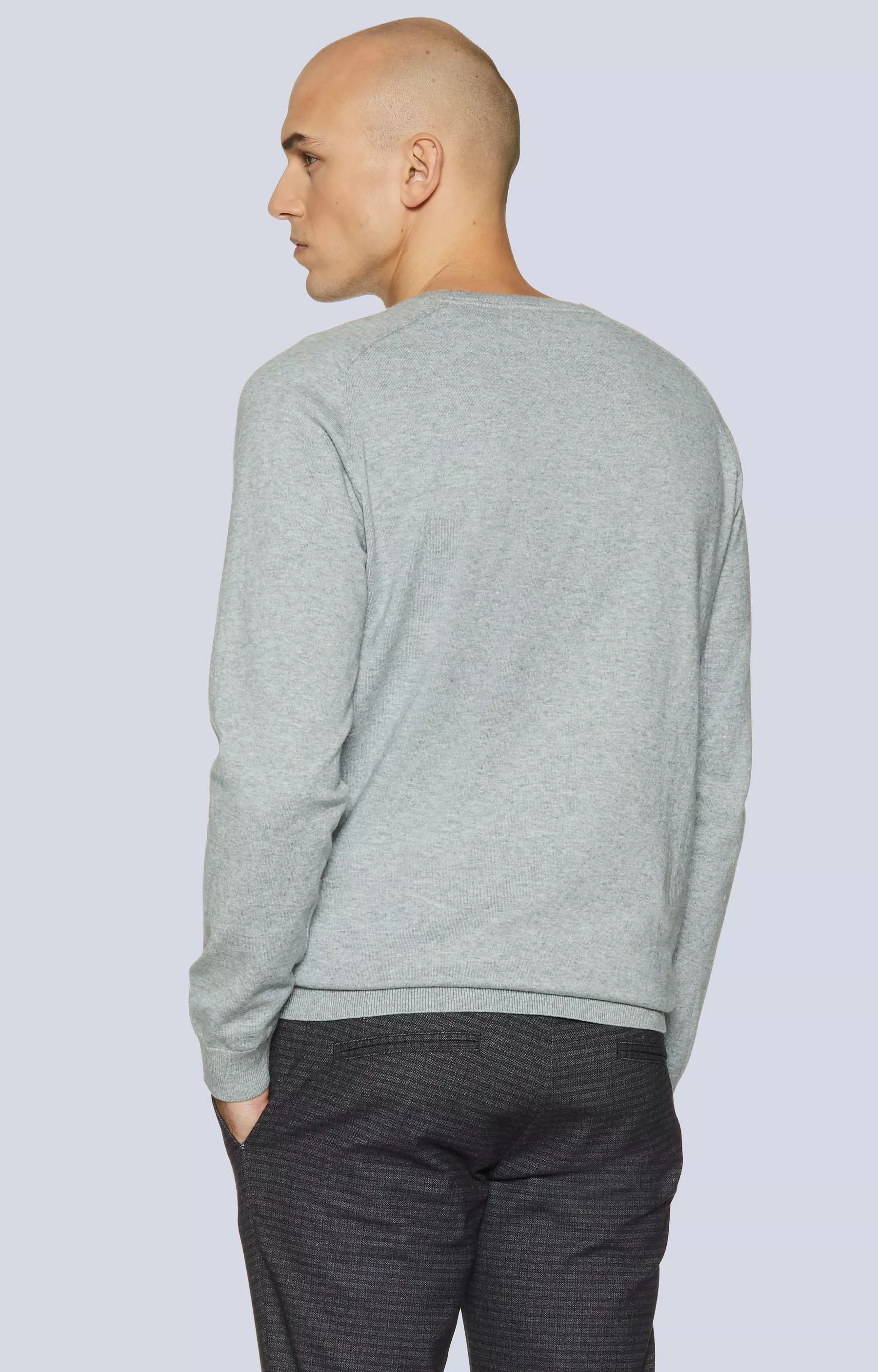 Moda Swetry Sweter z dzianiny New Look Sweter z dzianiny jasnoszary Melan\u017cowy W stylu casual 