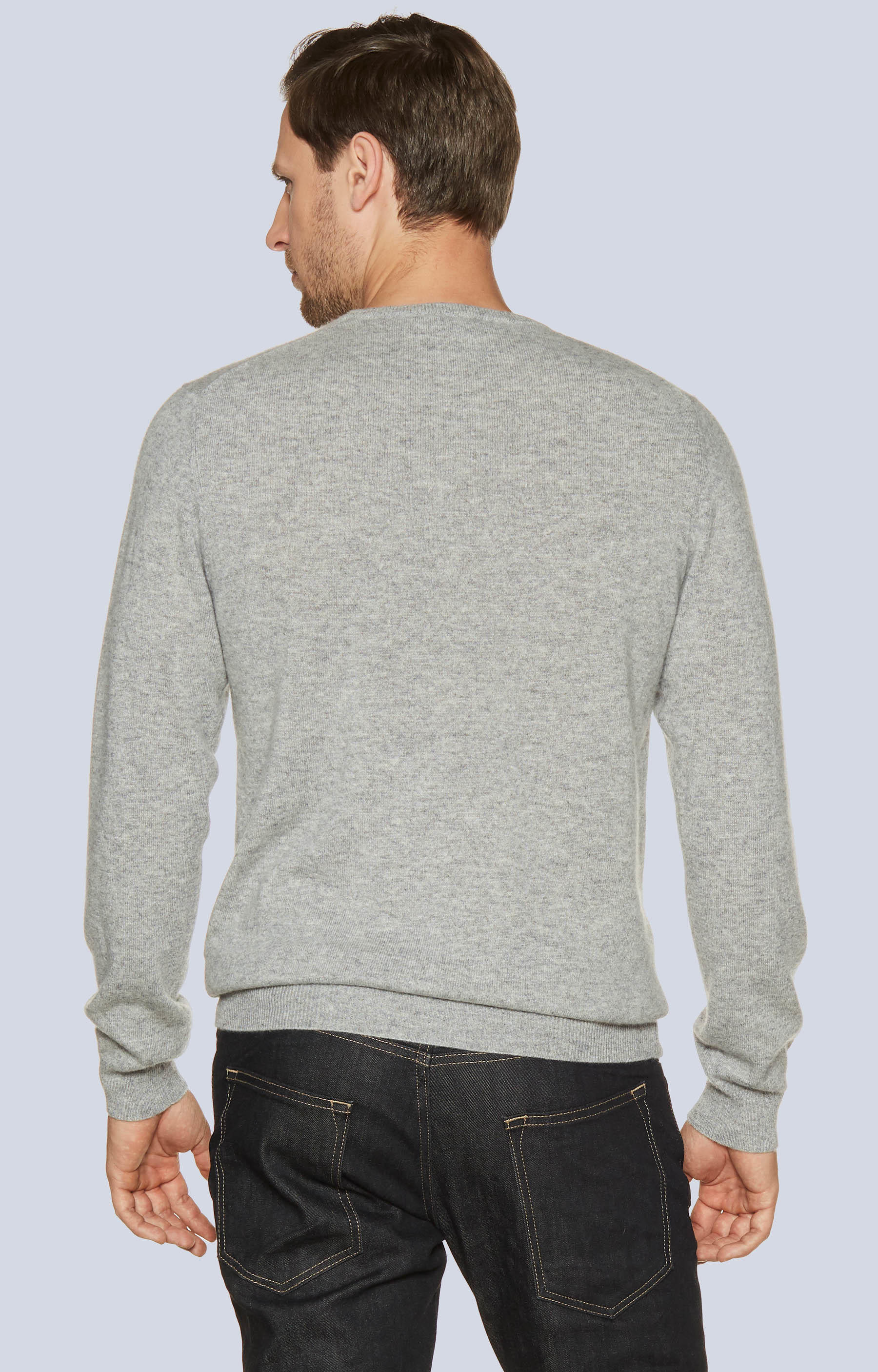 Lekki sweter typu round-neck z kaszmiru - 2