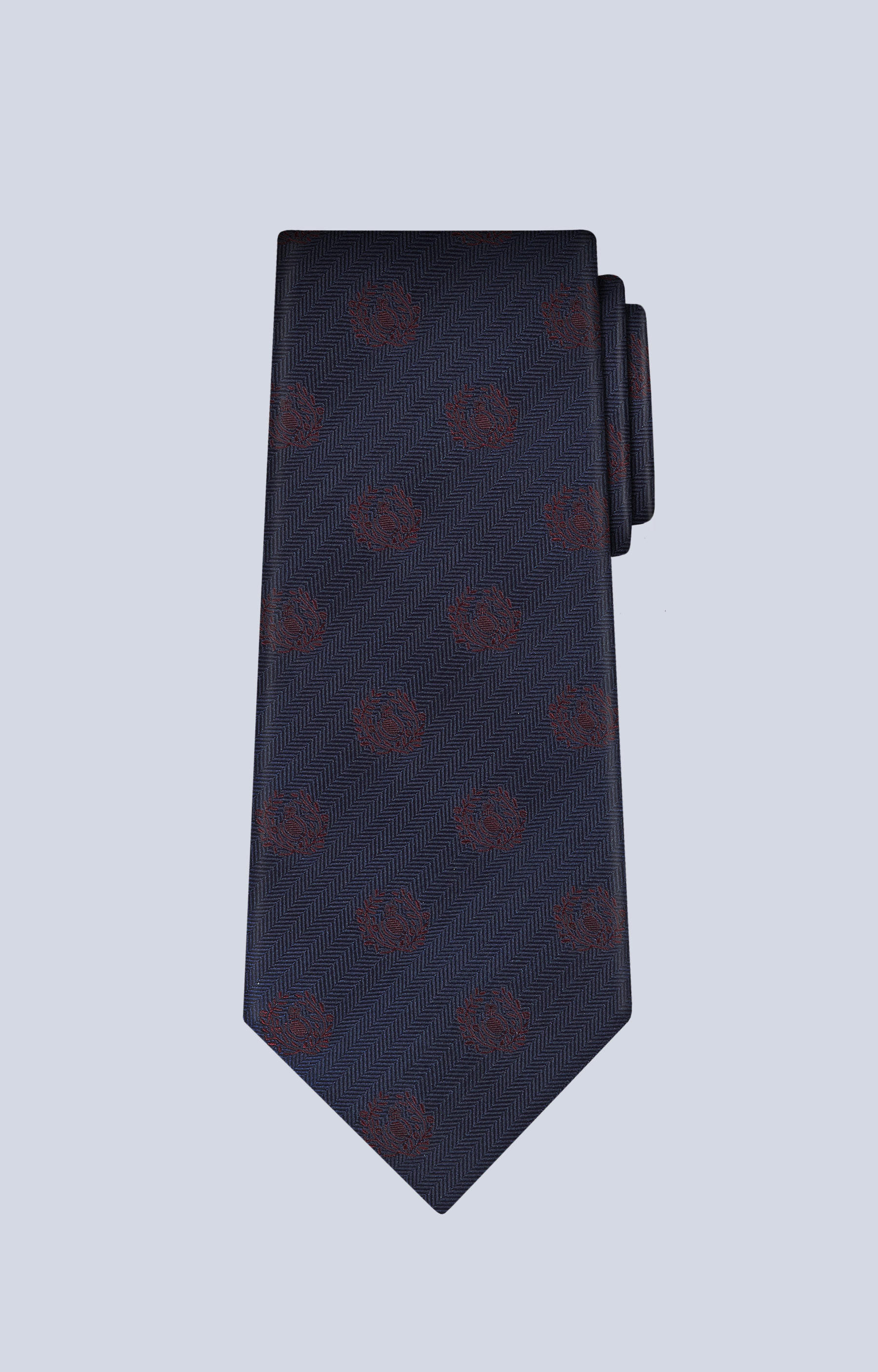 Jedwabny krawat z wzorem