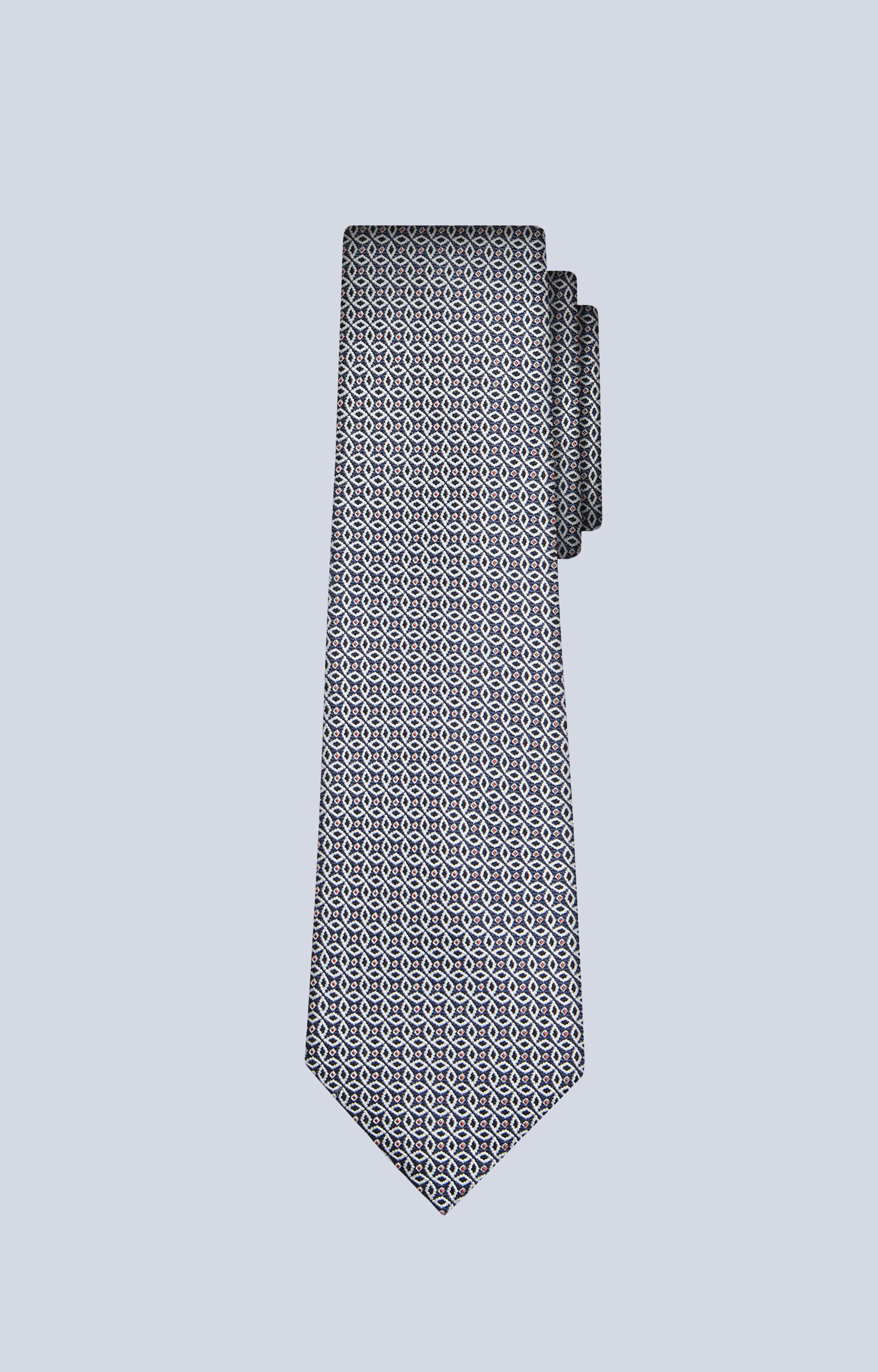 Jedwabny krawat w mikrowzór