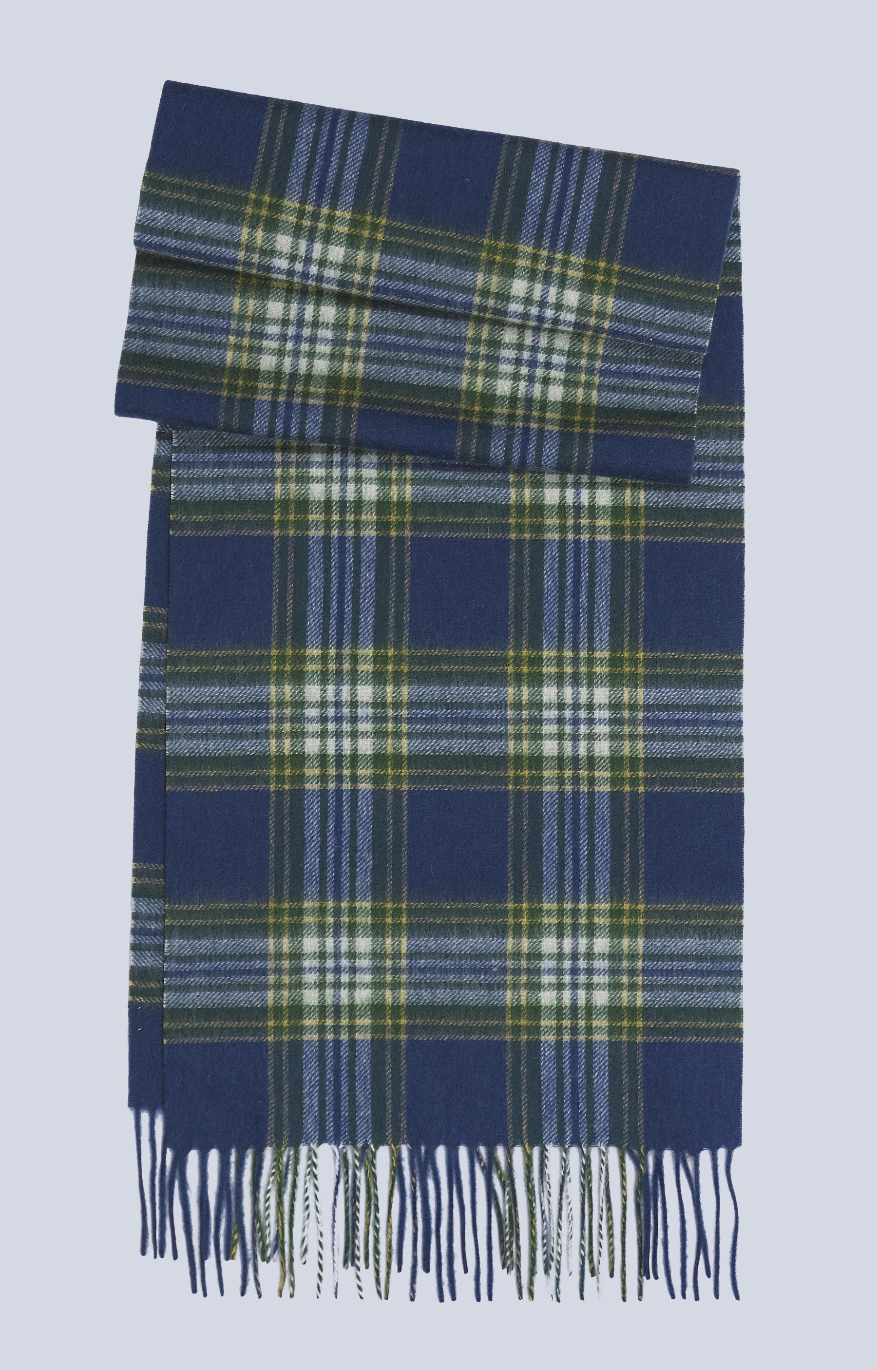 Szal z tkaniny wełnianej, w kratę