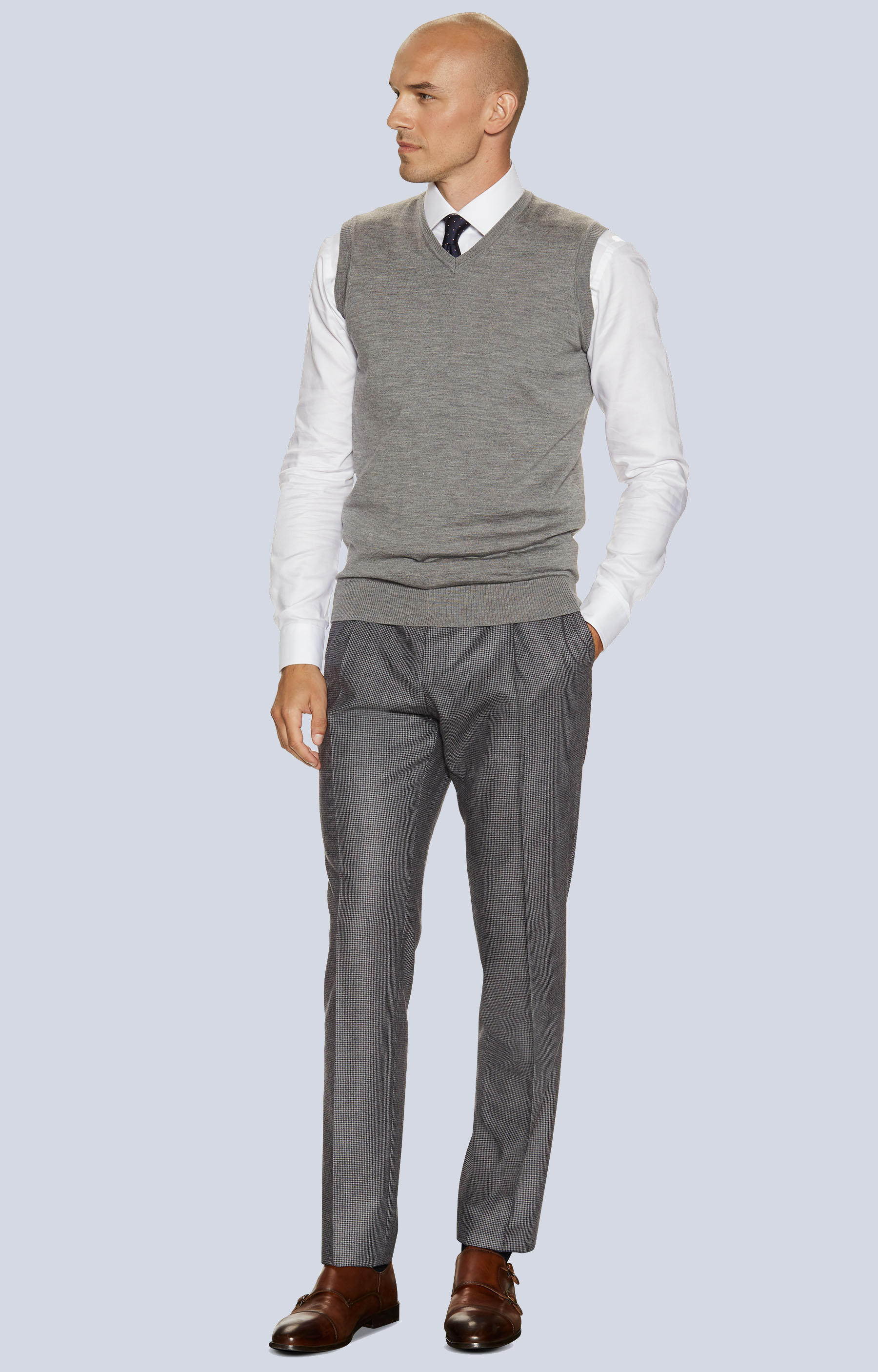 Lekki, wełniany bezrękawnik