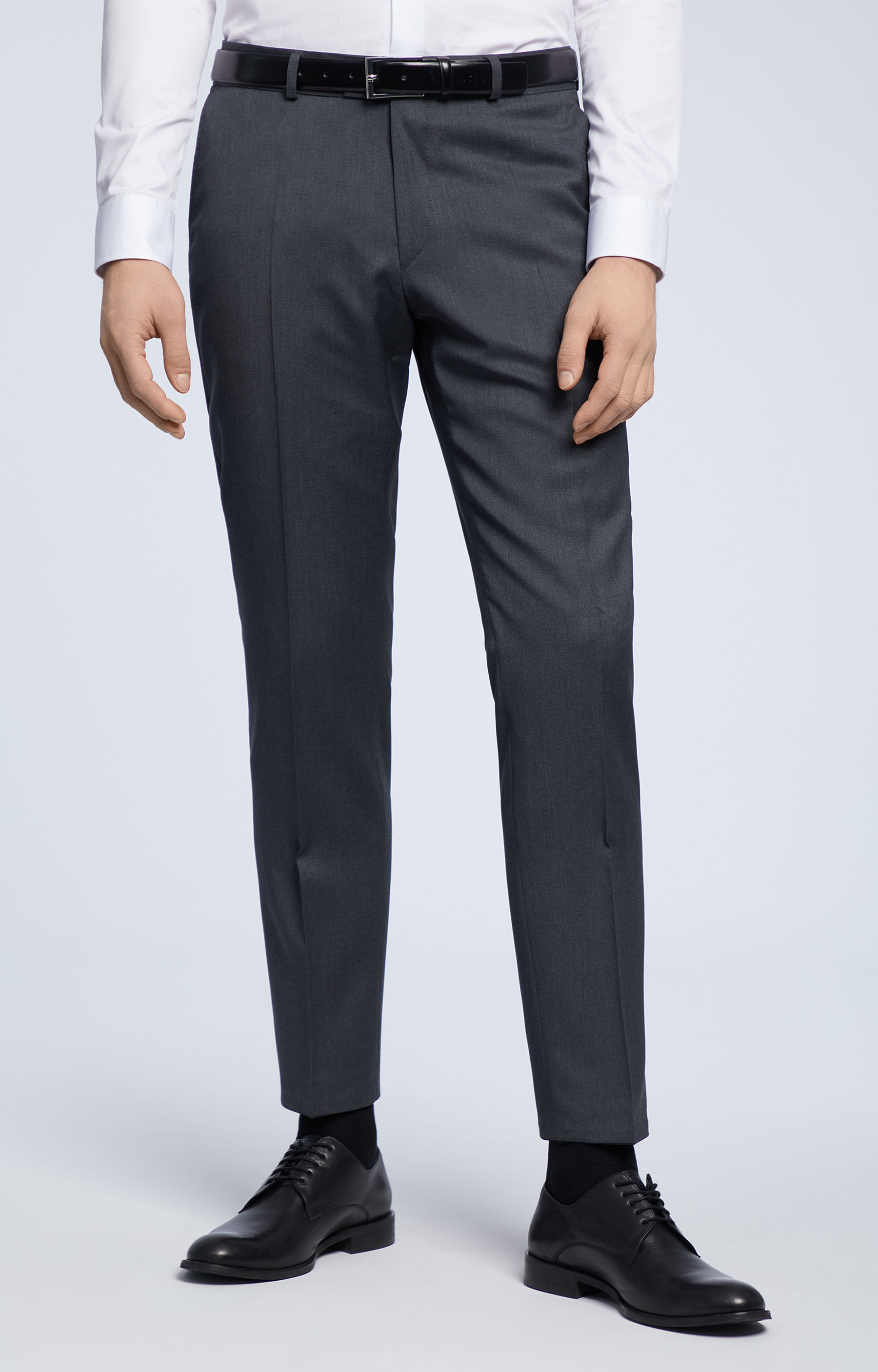 Spodnie slim fit do garnituru - 2