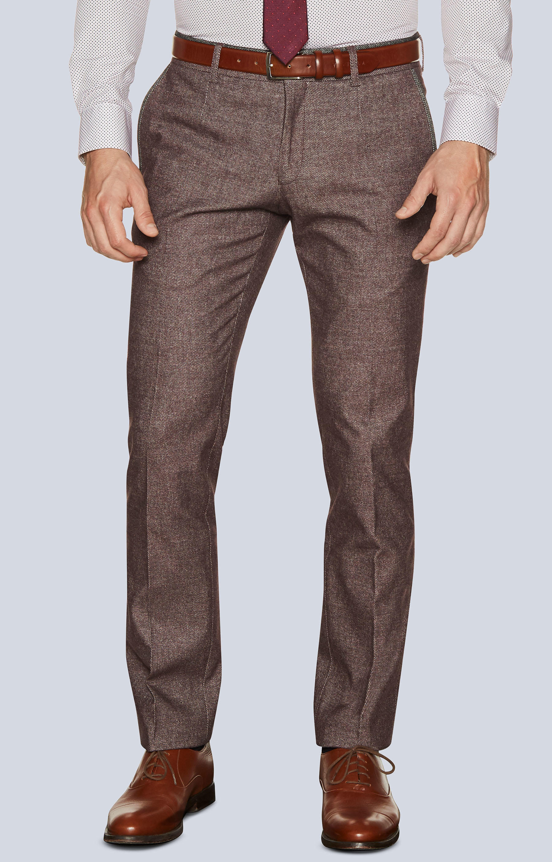 Dopasowane spodnie ze strukturalnym mikrowzorem