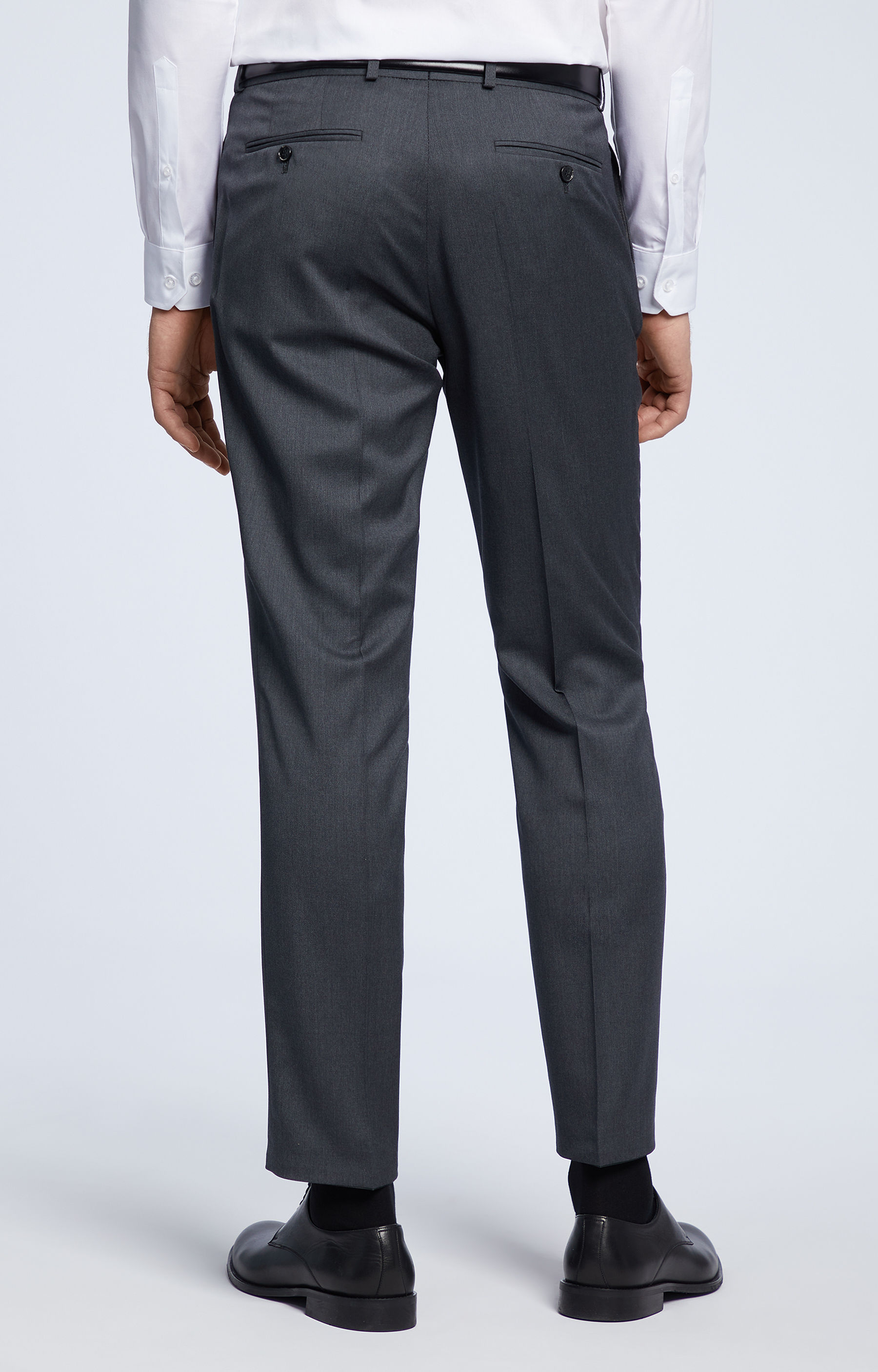 Spodnie slim fit do garnituru - 3