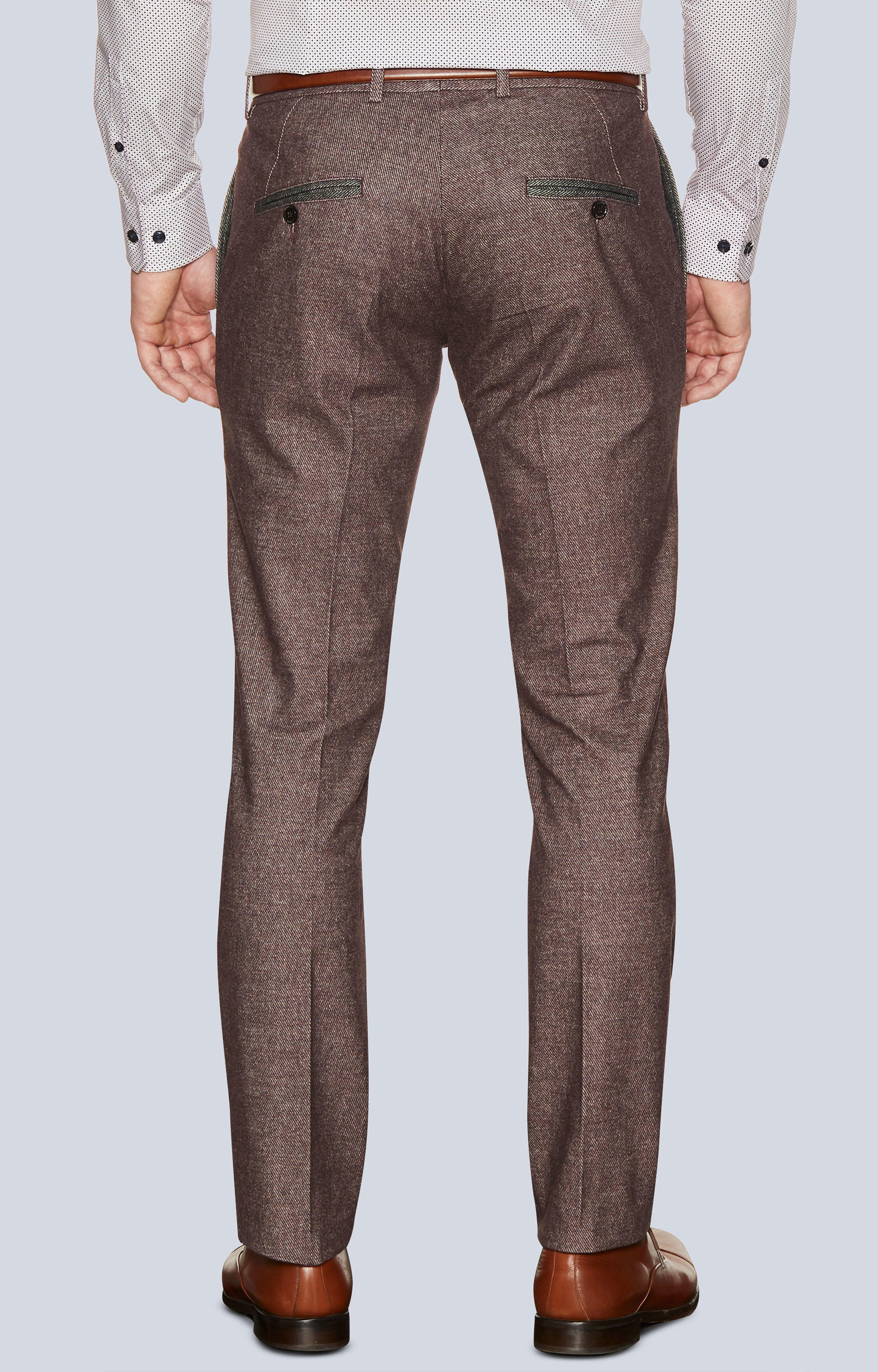 Dopasowane spodnie ze strukturalnym mikrowzorem - 2