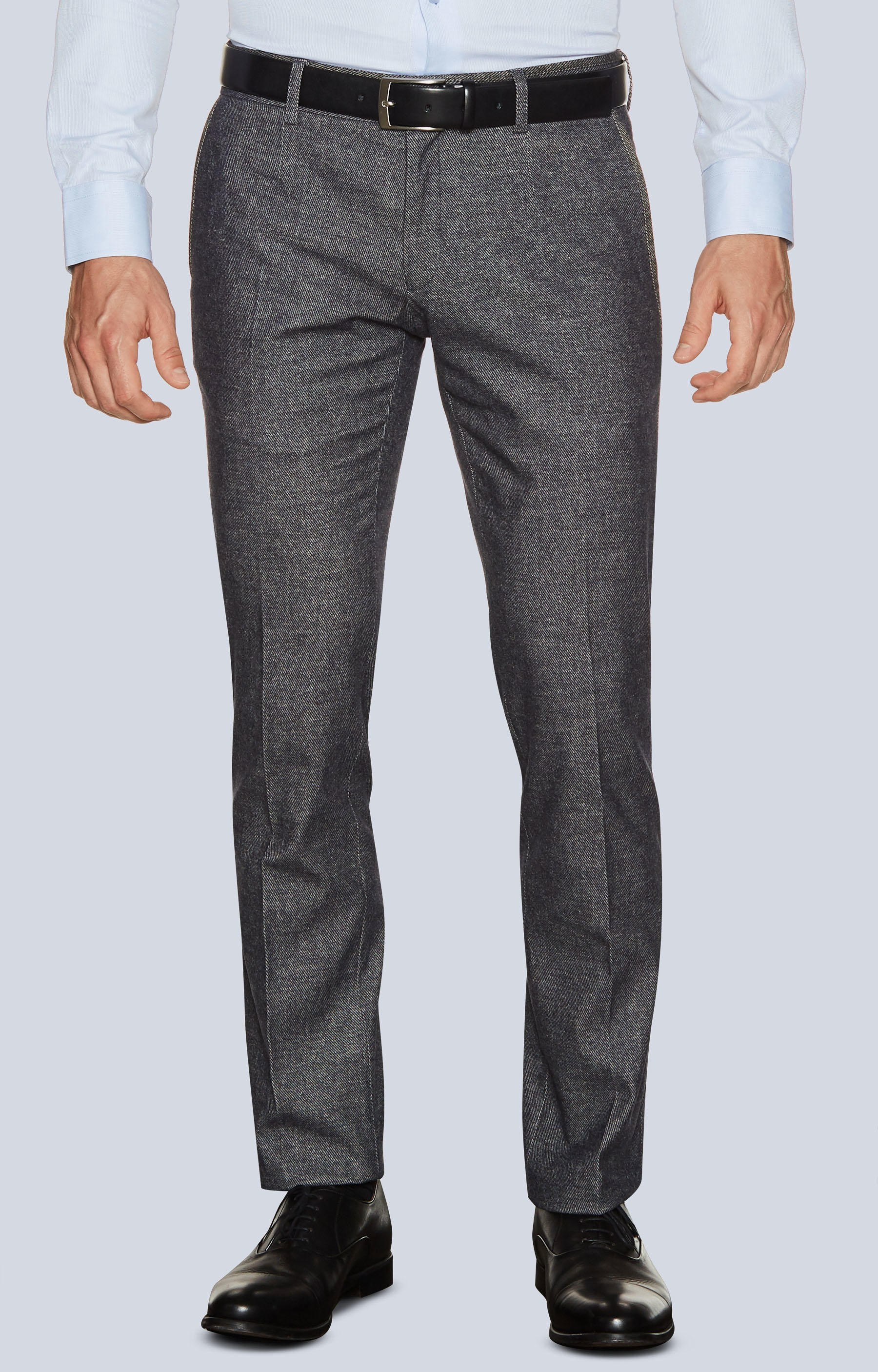 Dopasowane spodnie ze strukturalnym mikrowzorem