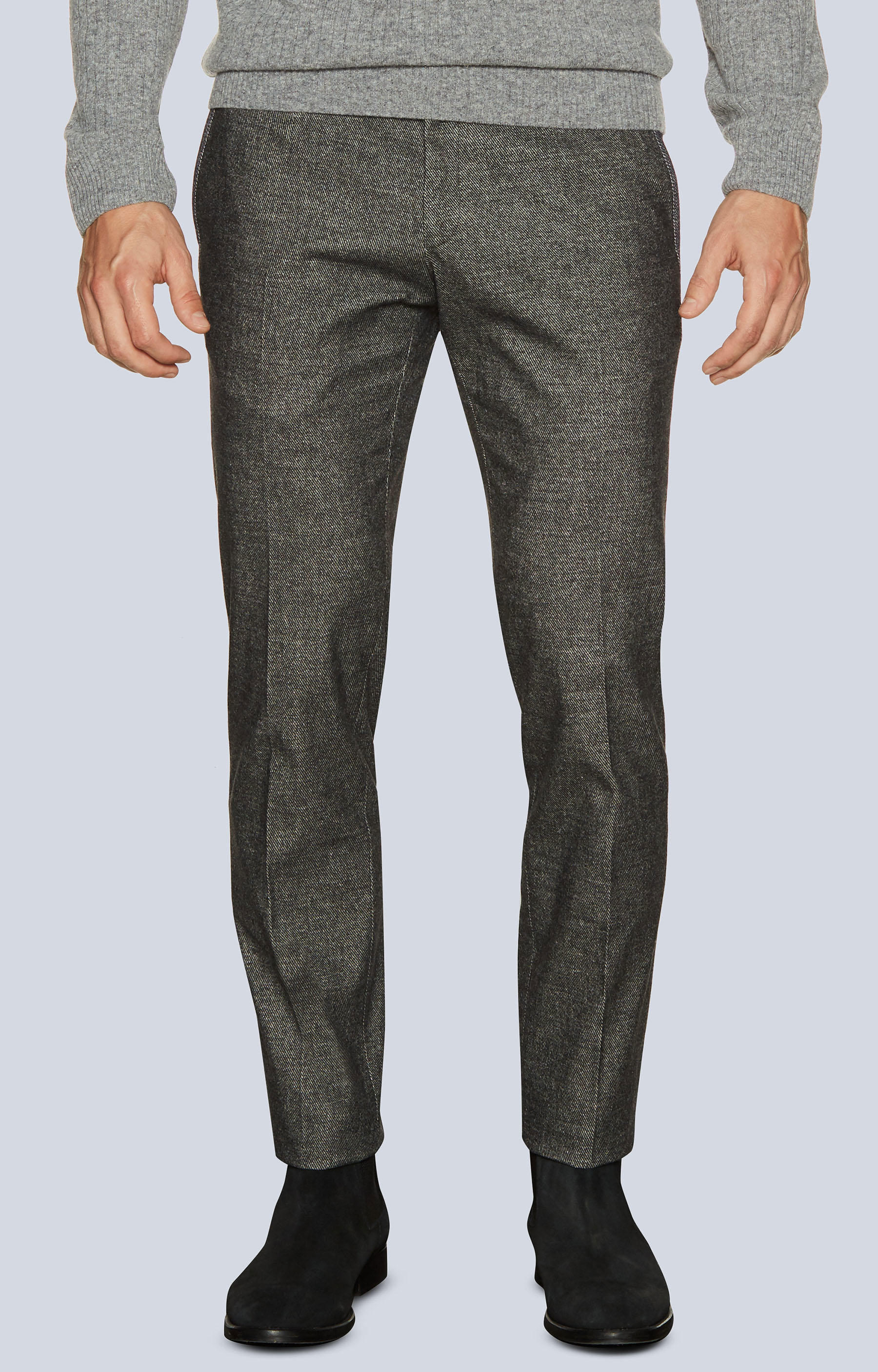 Dopasowane spodnie ze strukturalnym mikrowzorem