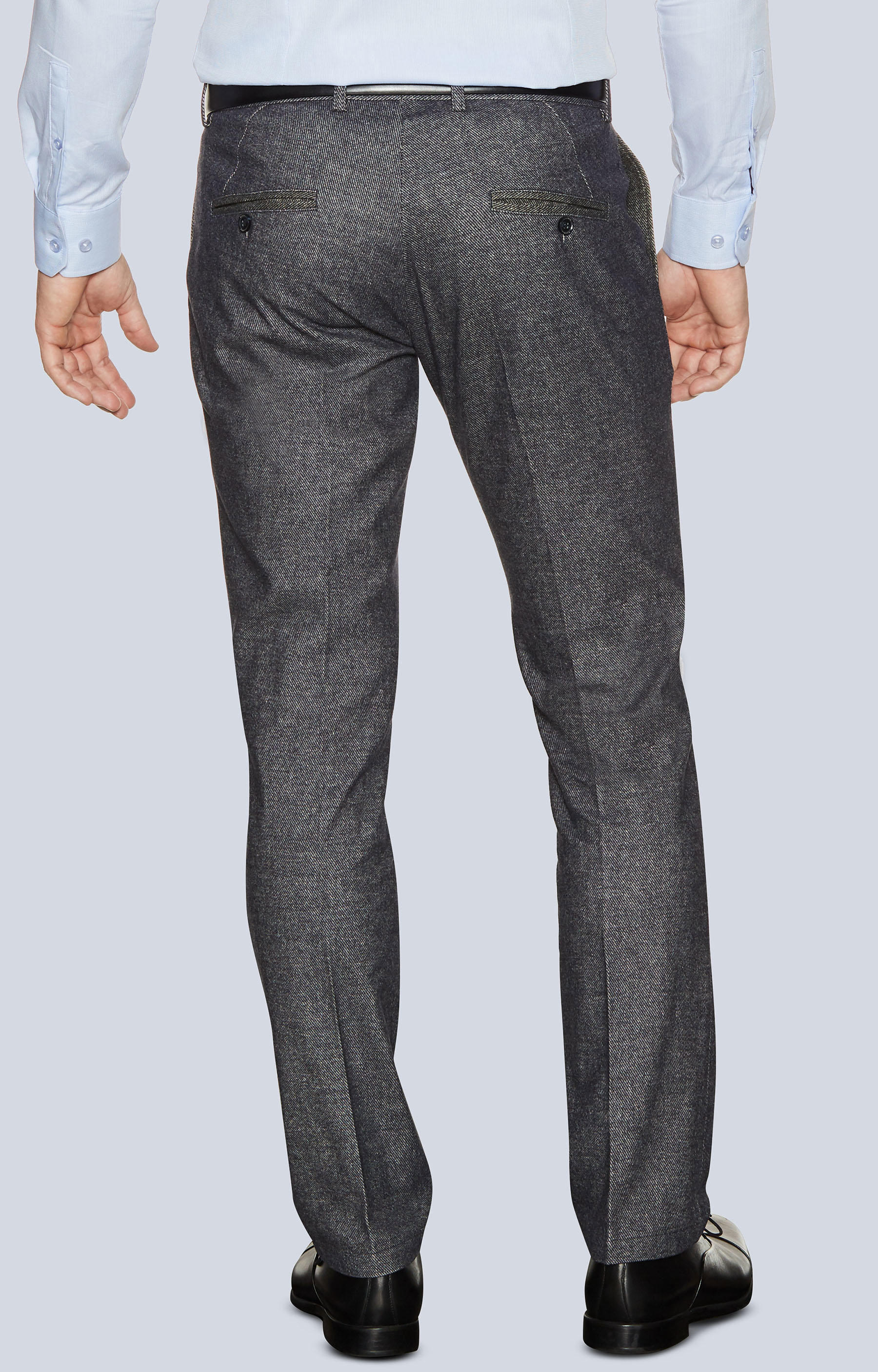 Dopasowane spodnie ze strukturalnym mikrowzorem - 2