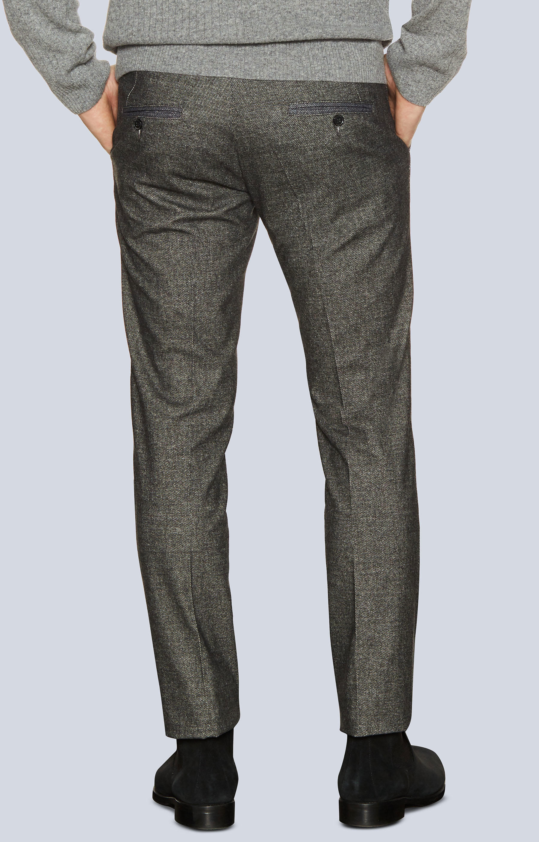 Dopasowane spodnie ze strukturalnym mikrowzorem - 2