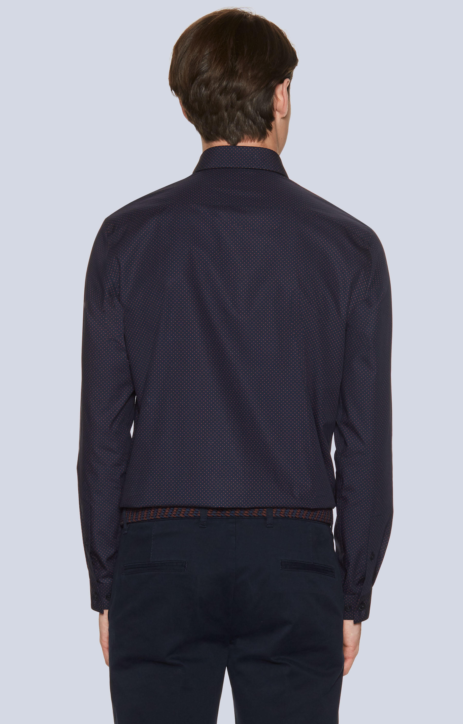 Dopasowana koszula z merceryzowanej bawełny, kołnierz kryte button-down - 2