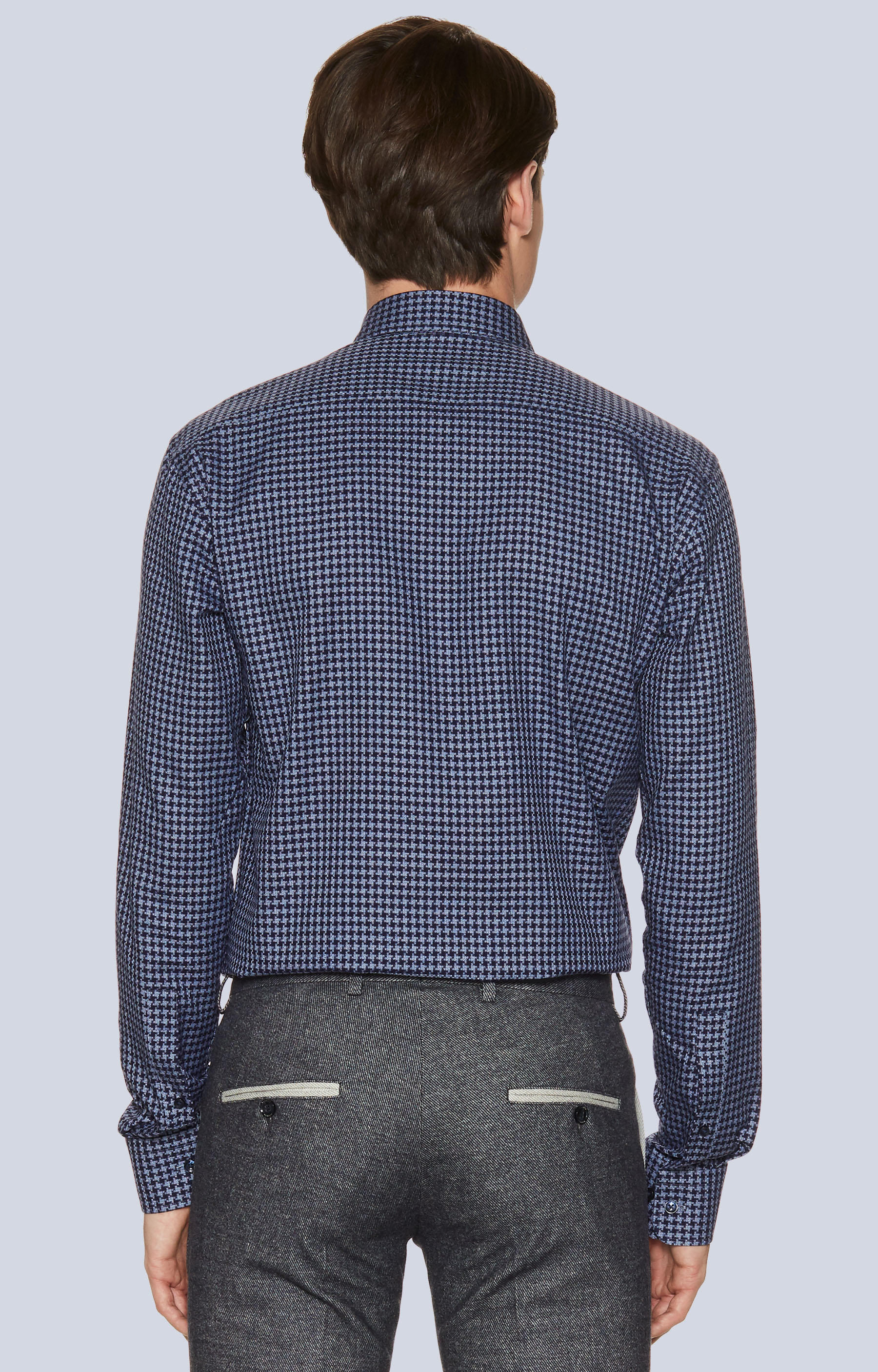 Koszula w kratę z kołnierzem kryte button-down - 2
