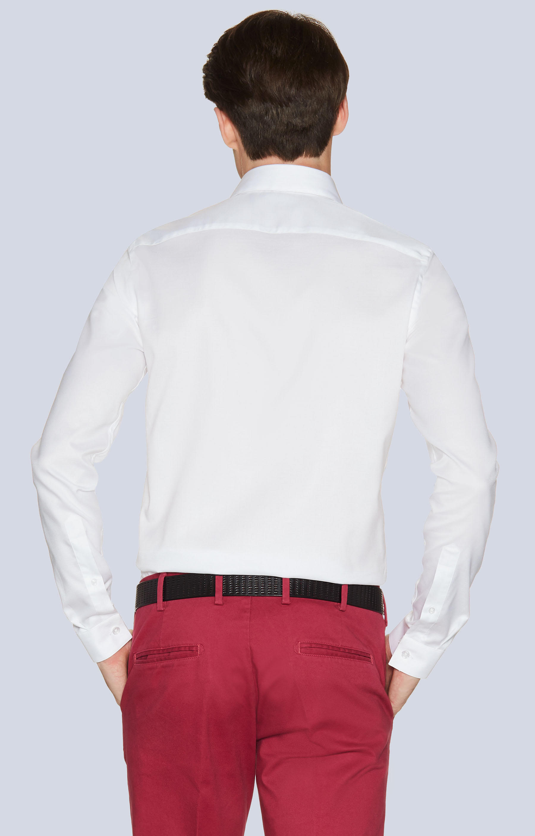 Dopasowana koszula z kołnierzem kryte button-down - 2