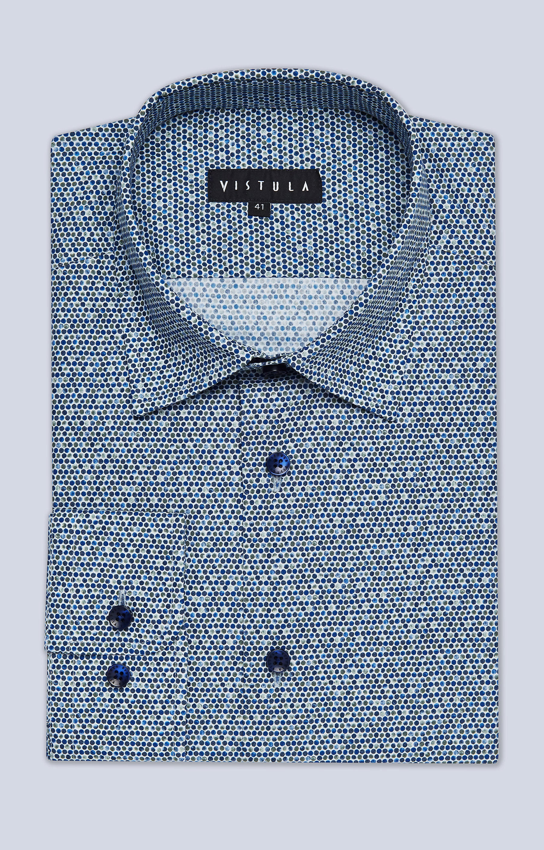 Koszula w print z kołnierzem kryte button-down - 3