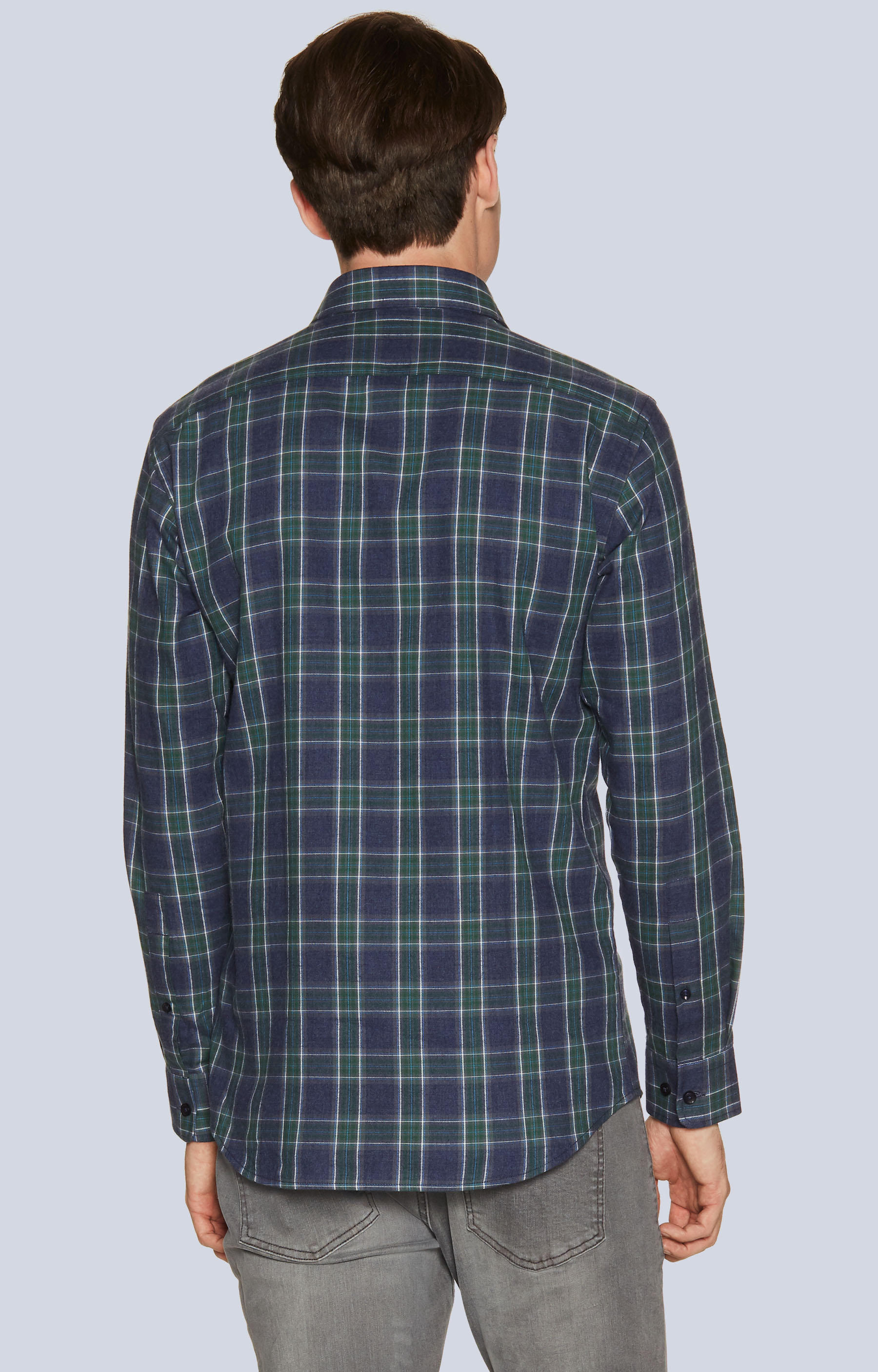 Koszule w kratę z kołnierzem kryte button-down - 2