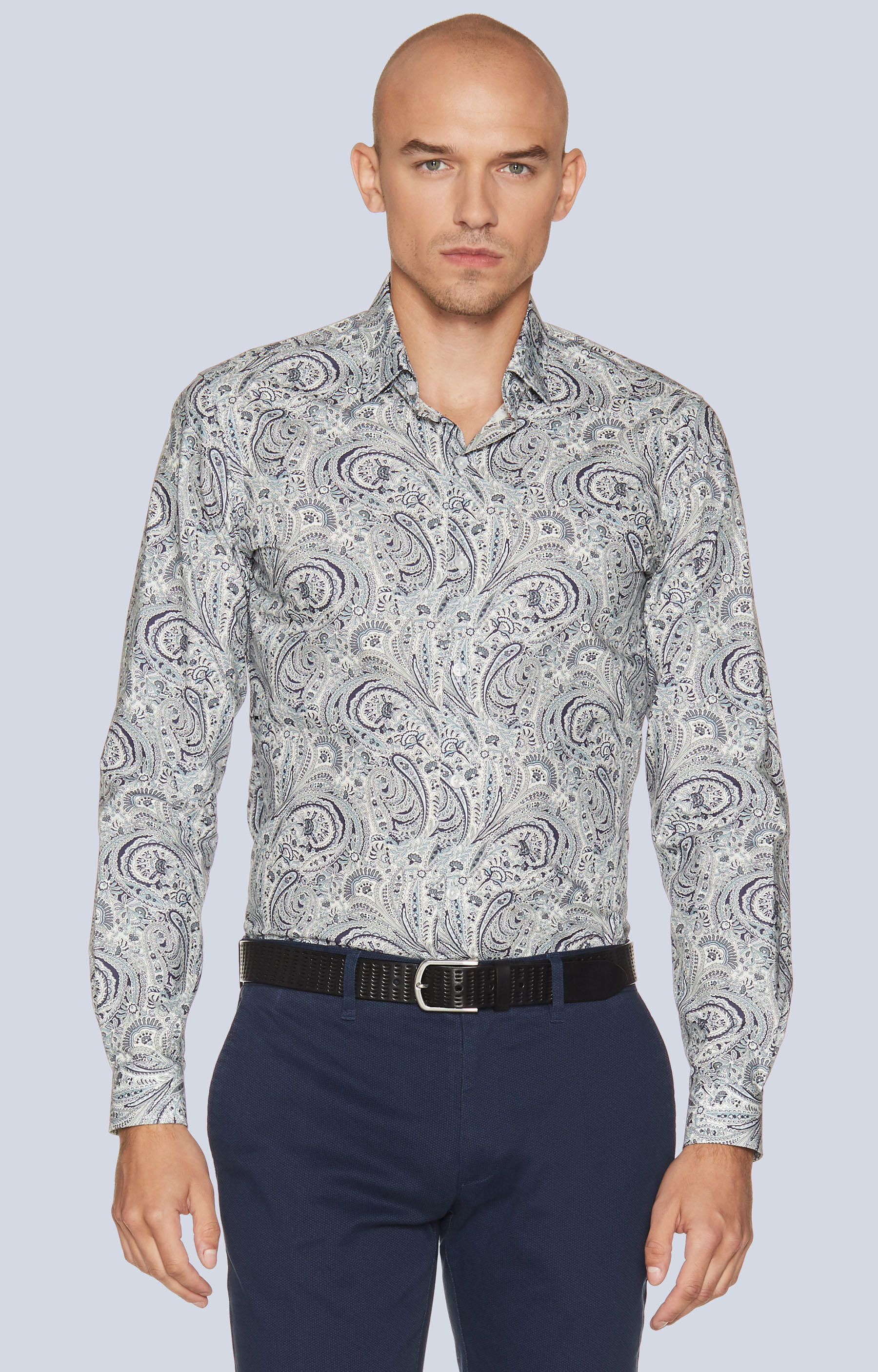 Koszula w print z kołnierzem button-down