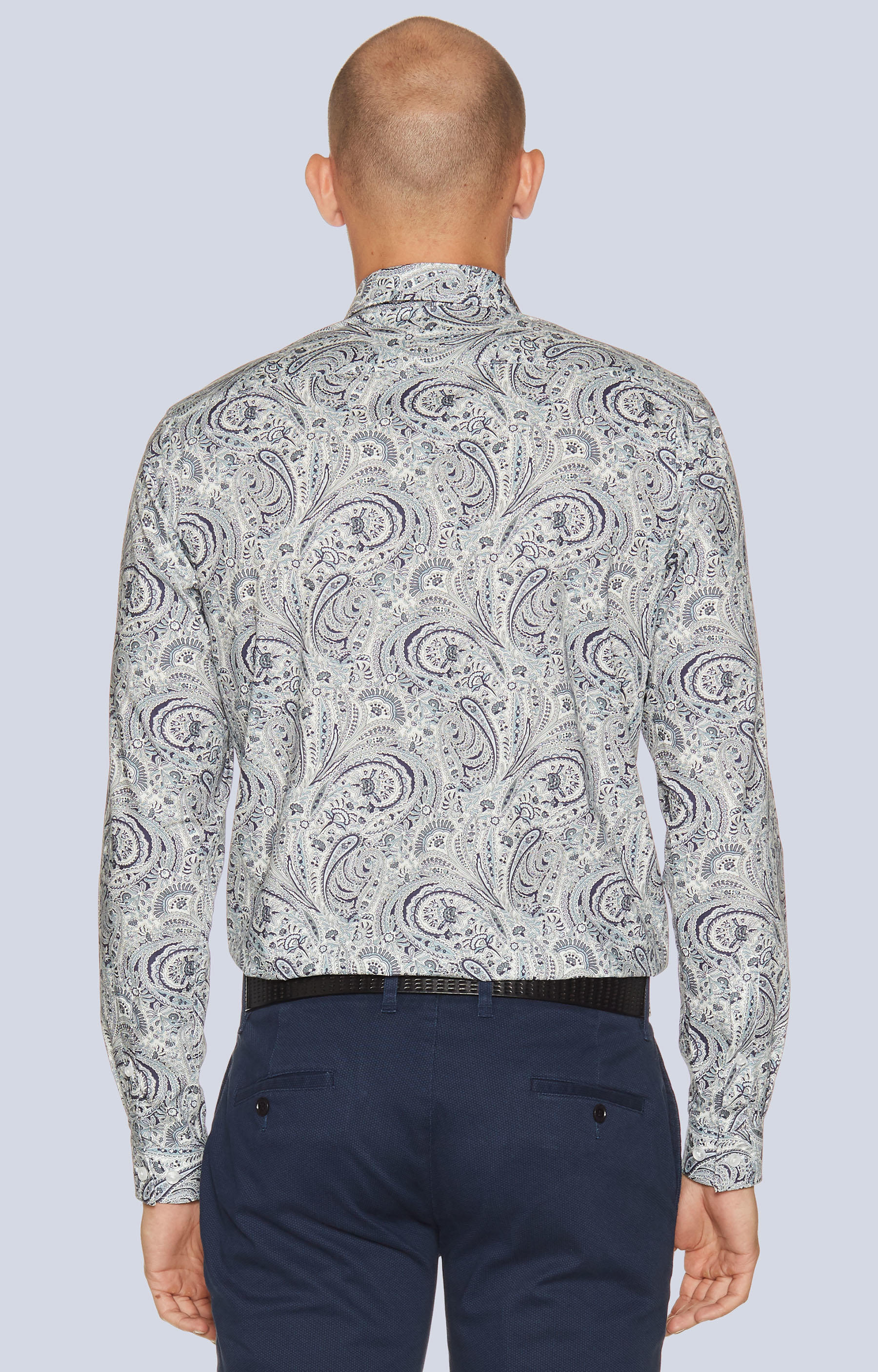 Koszula w print z kołnierzem button-down - 2