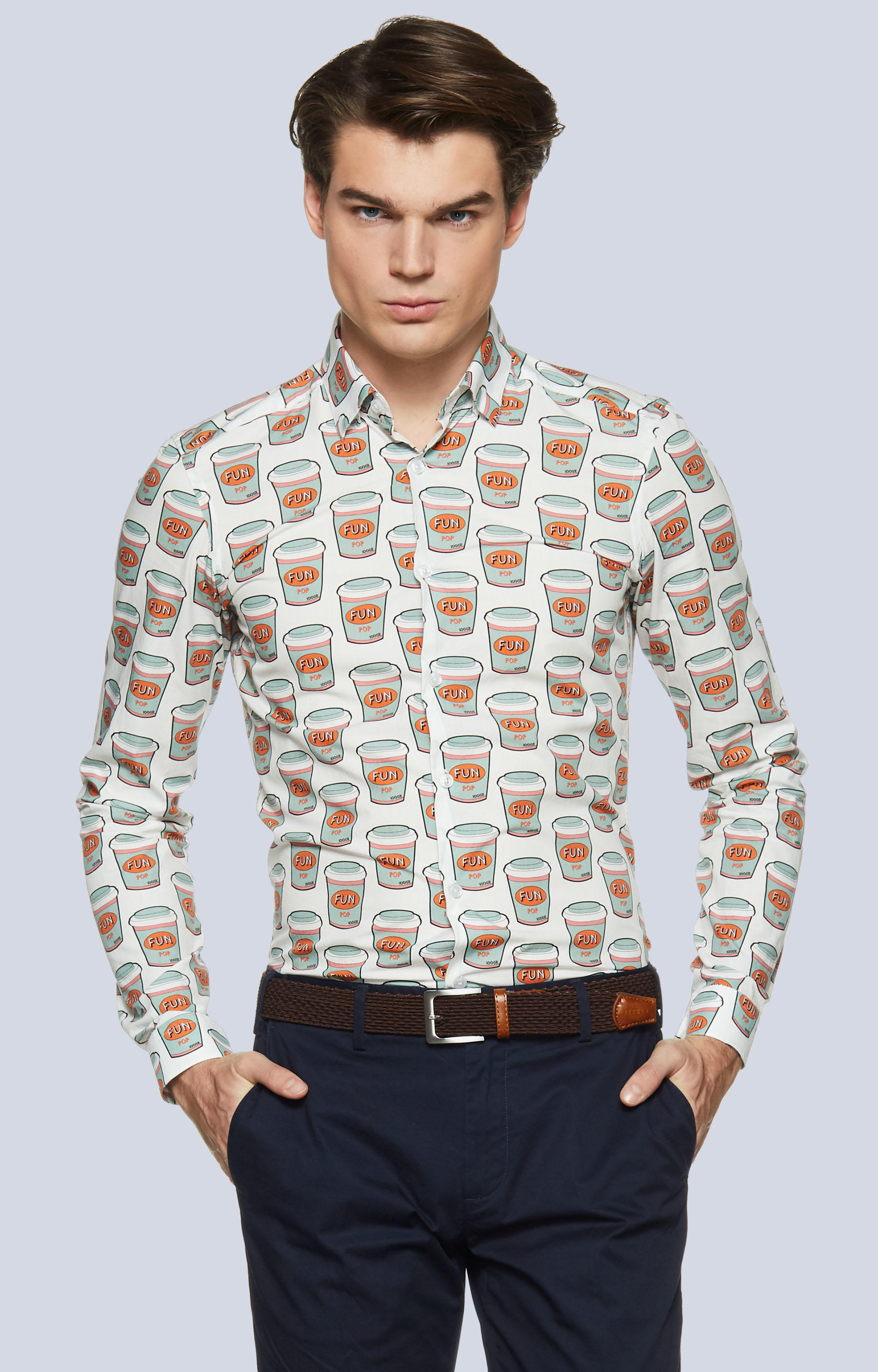 Dopasowana koszula w print