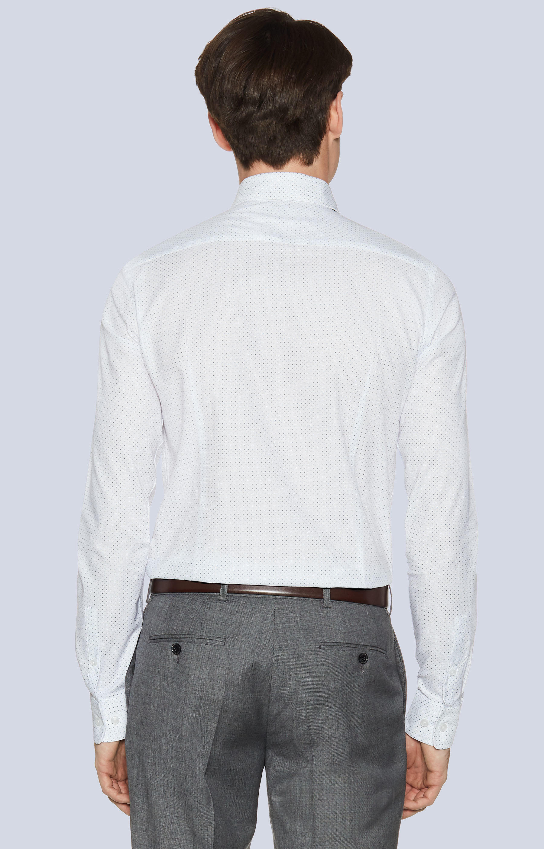Dopasowana koszula w kropki z kołnierzem typu kryty button-down - 2