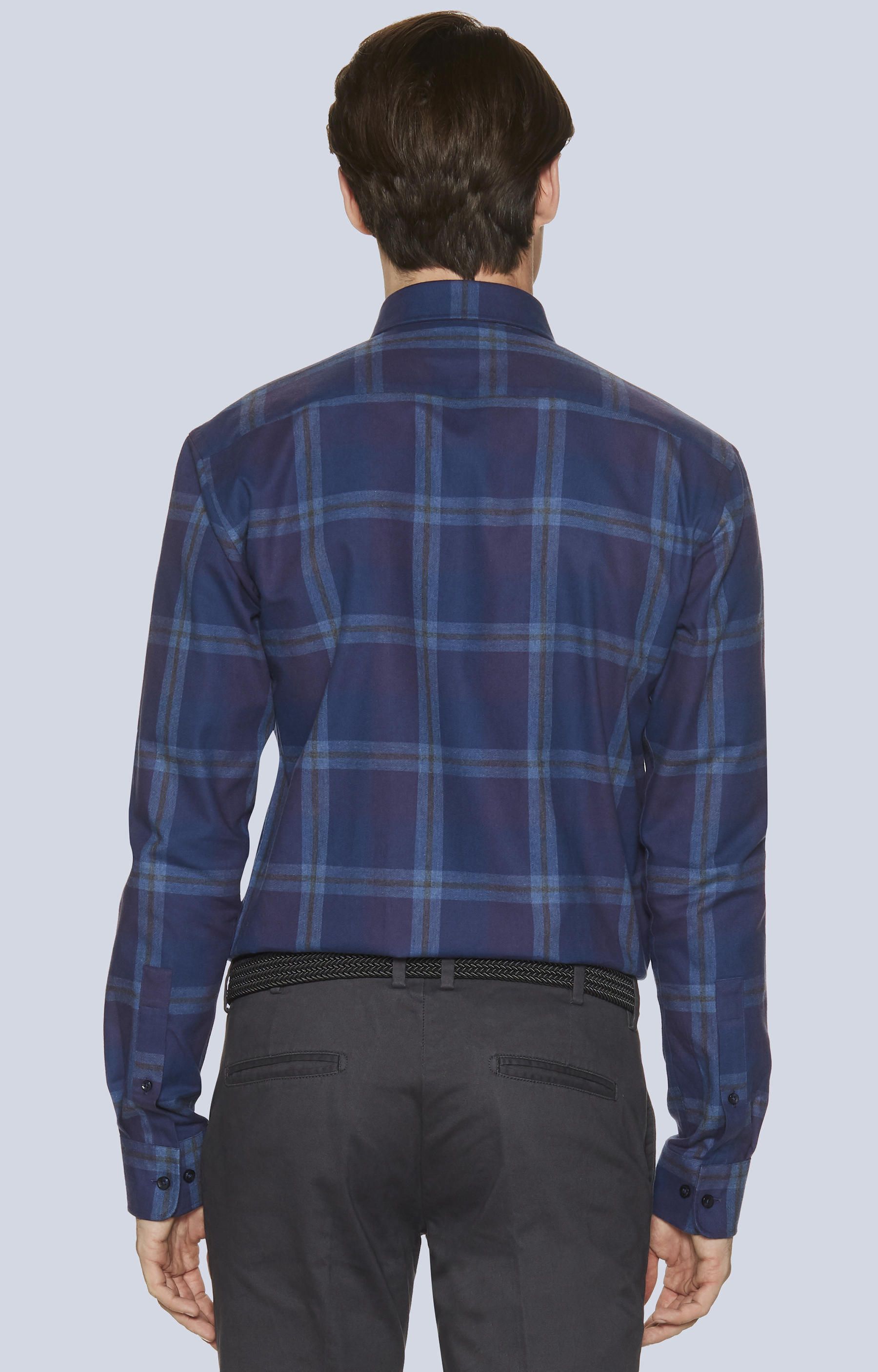 Koszule w kratę z kołnierzem kryte button-down - 2