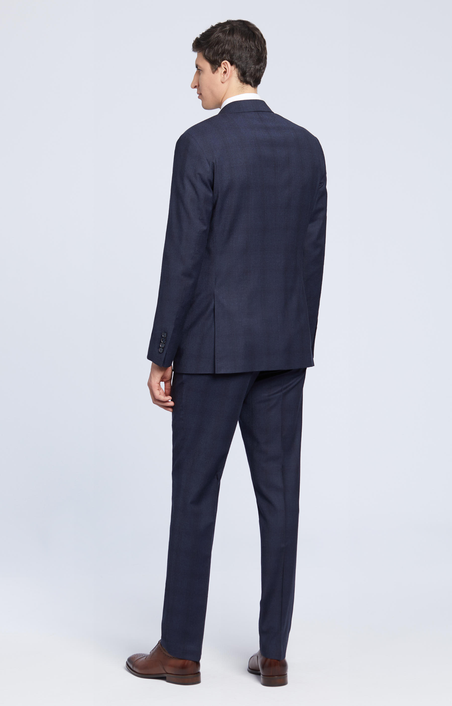 Dopasowany, wełniany garnitur w subtelną kratę - 3