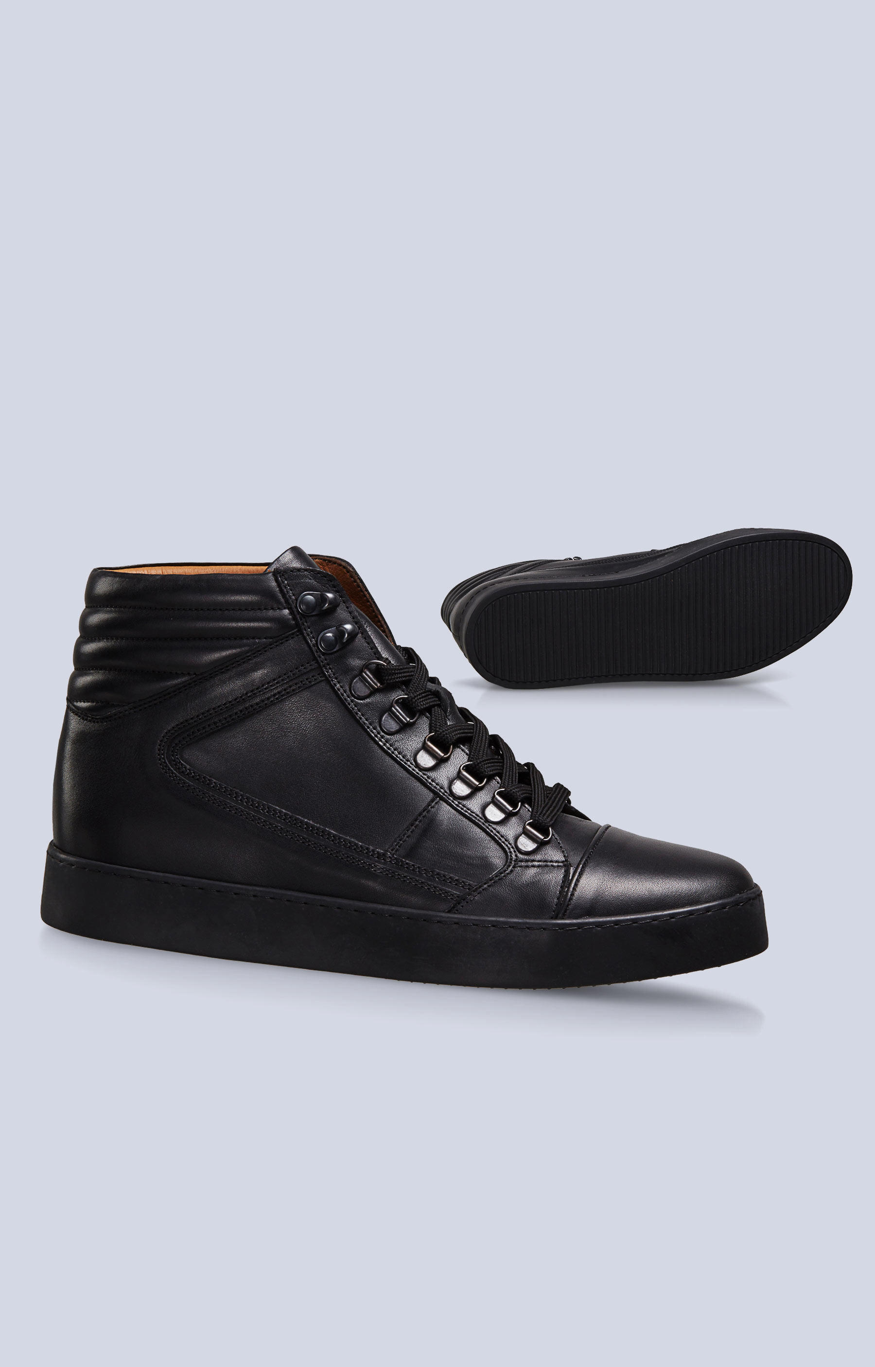 Skórzane buty na grubej podeszwie - 2