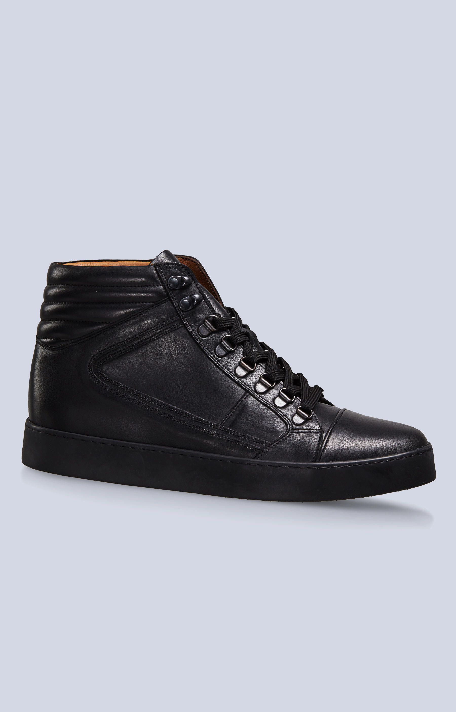 Skórzane buty na grubej podeszwie