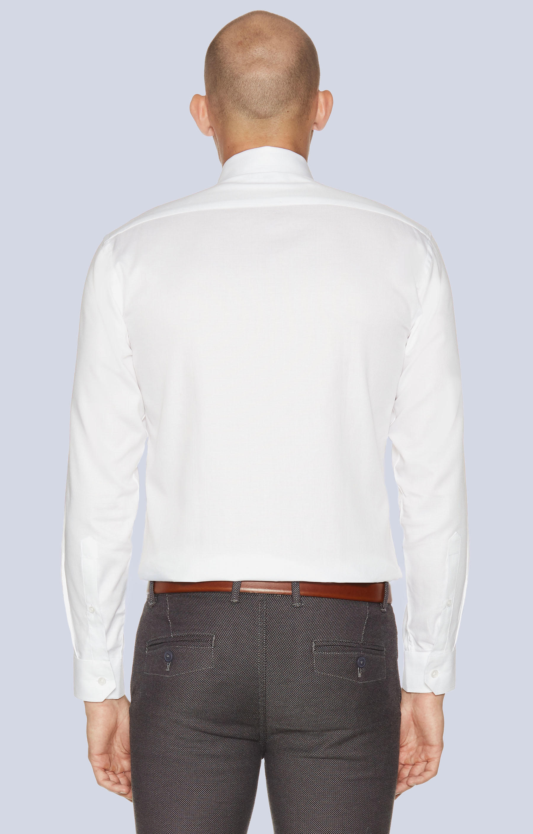 Klasyczna koszula z delikatną strukturą, włoski kołnierz - 2