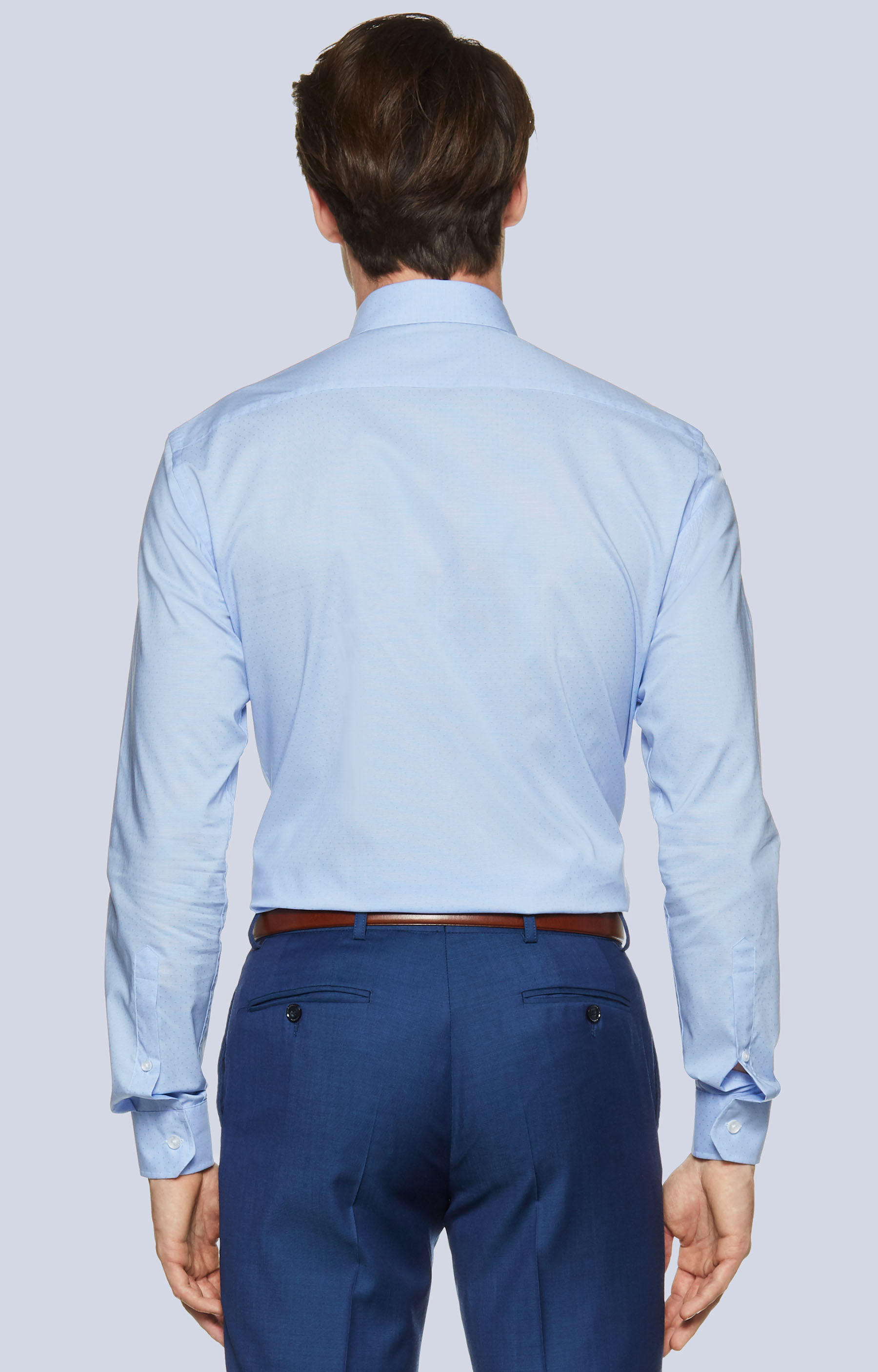 Koszula w mikrowzór z włoskim kołnierzem - 2