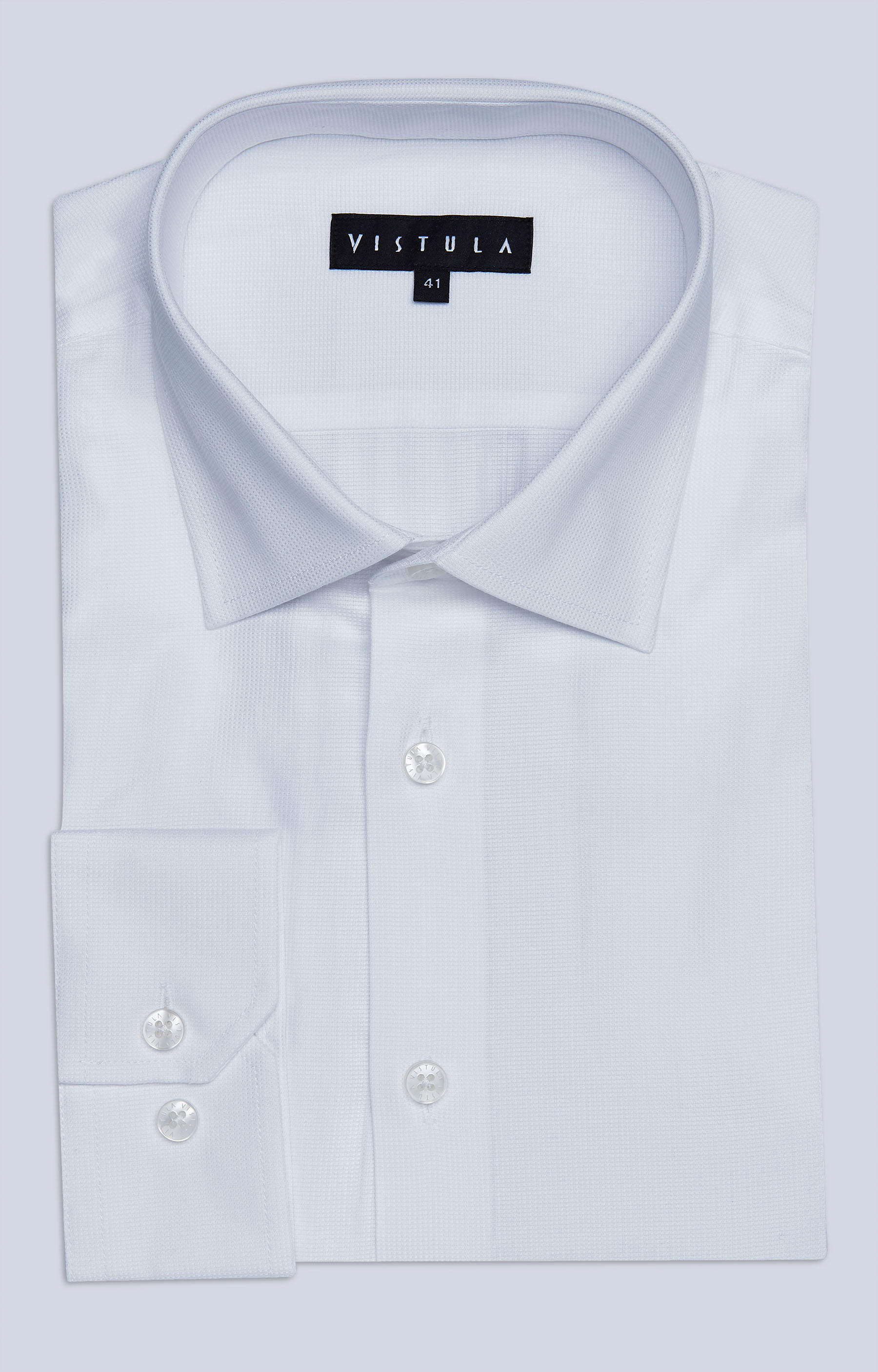 Klasyczna koszula z delikatną strukturą, włoski kołnierz - 3