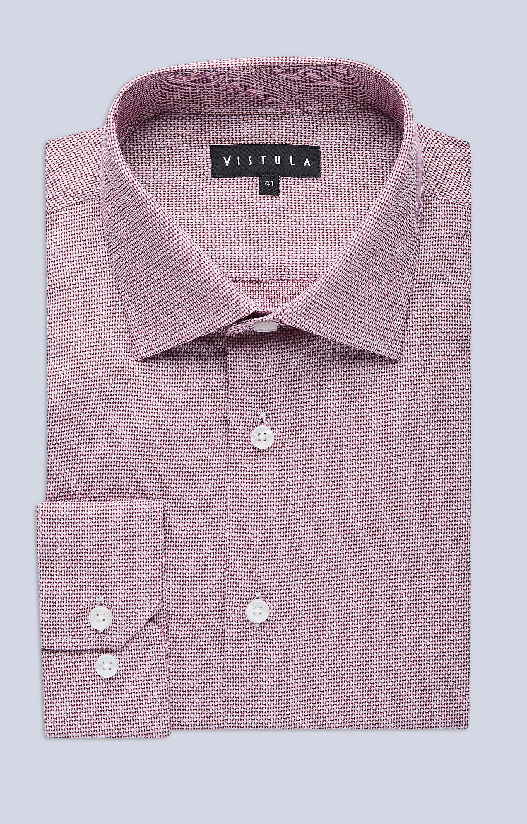 Koszula w mikrowzór z włoskim kołnierzem - 3