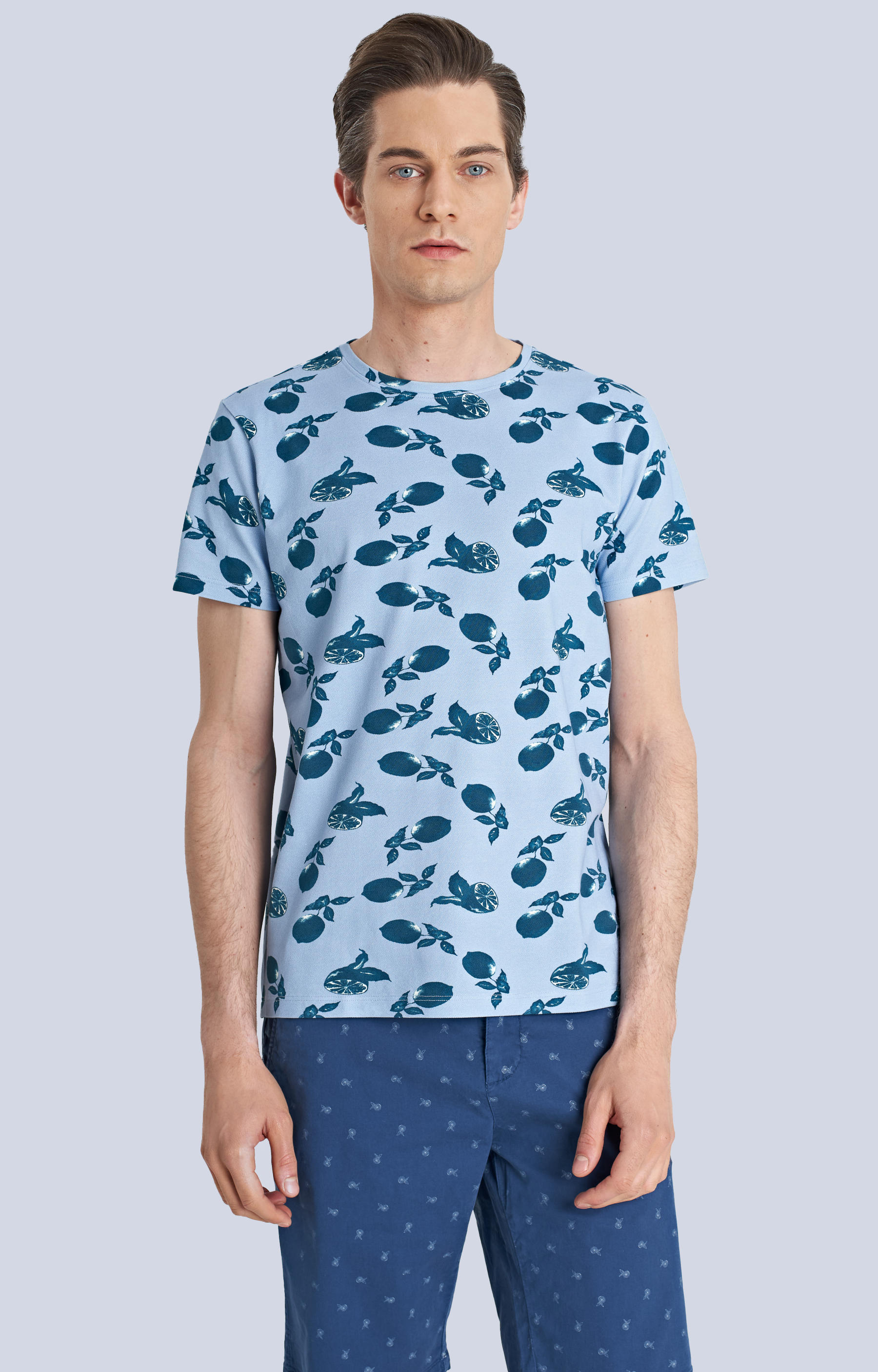 T-shirt z nadrukiem w cytryny
