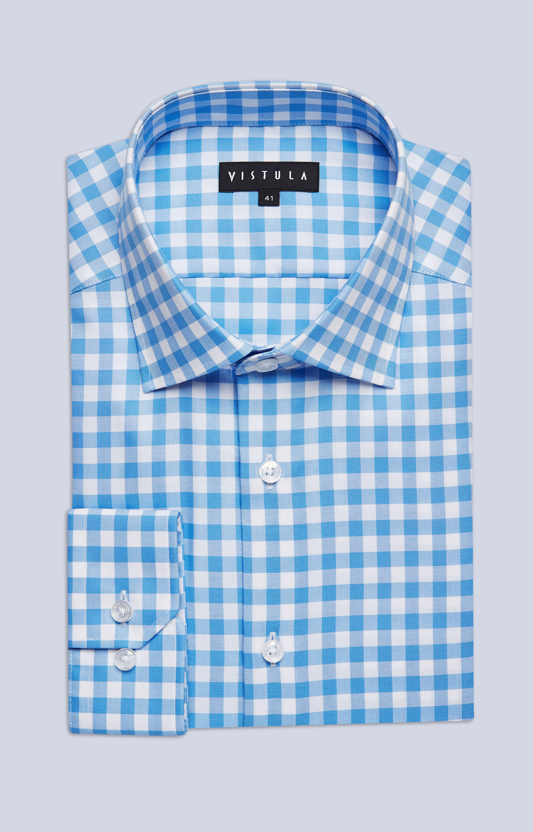 Swobodna koszula w kratę z półwłoskim kołnierzem - 2