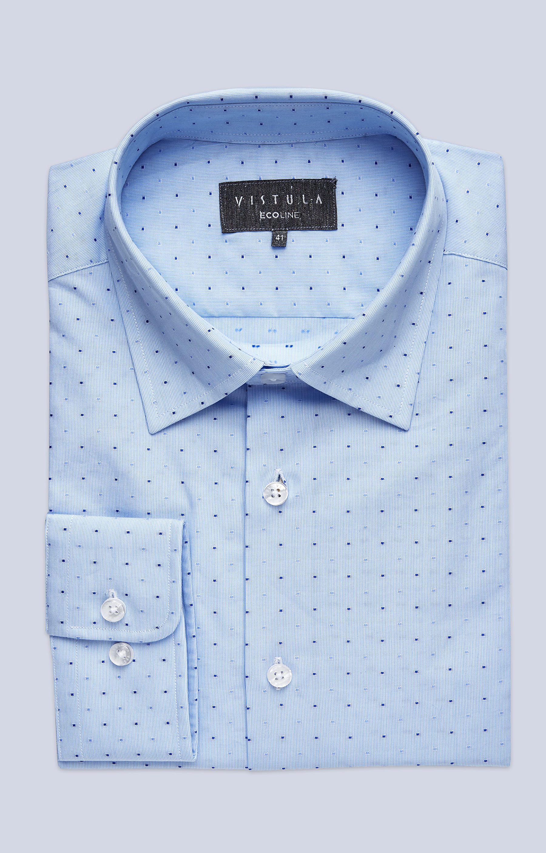 Koszula w mikrowzór, kołnierz kryte button-down - 4