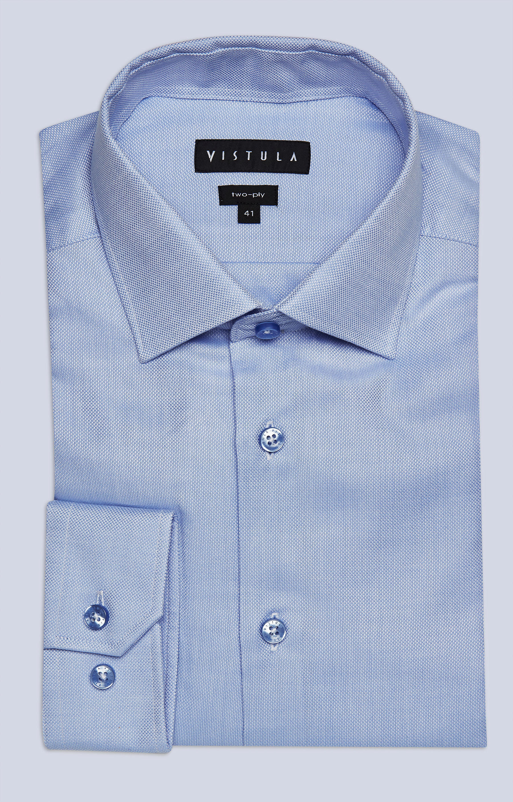 Swobodna koszula w strukturalny wzór z włoskim kołnierzem - 3