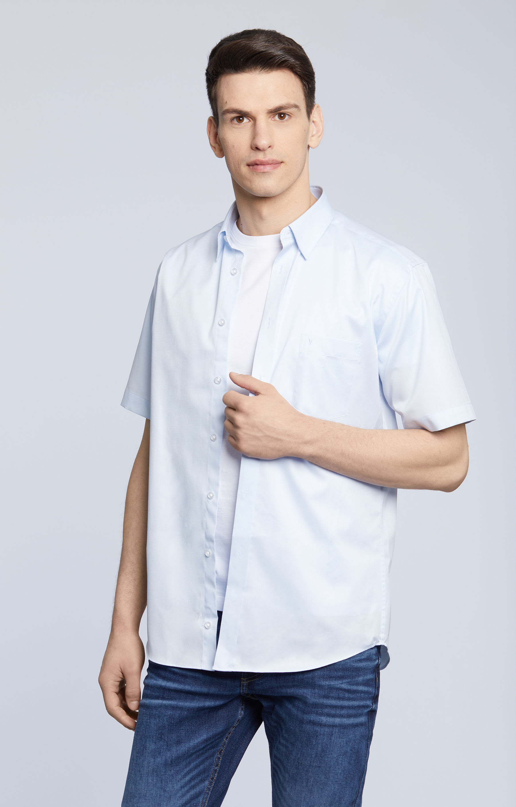 Koszula slim fit z bawełny Two Ply - 3