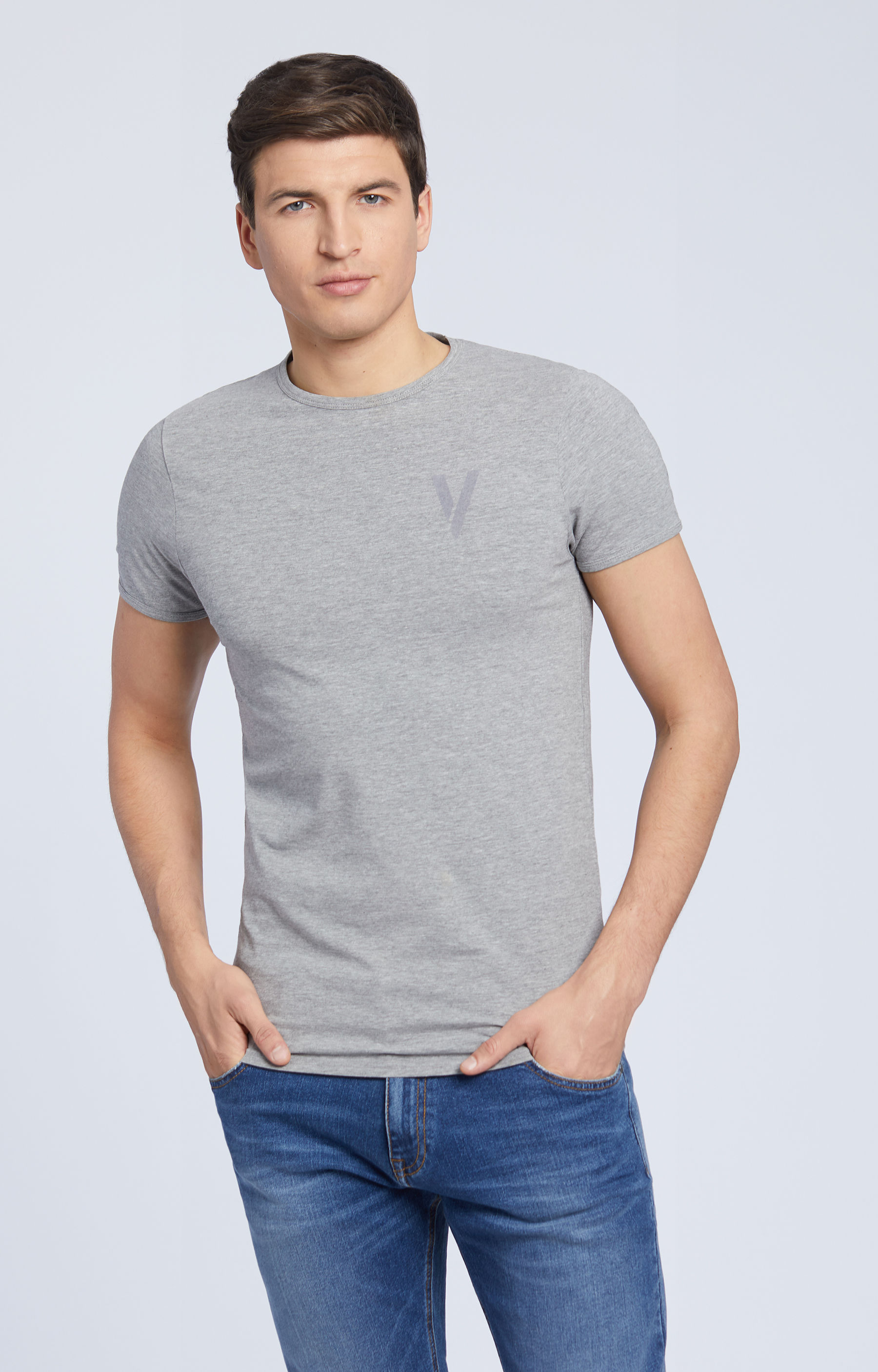 T-shirt basic dopasowany - 2