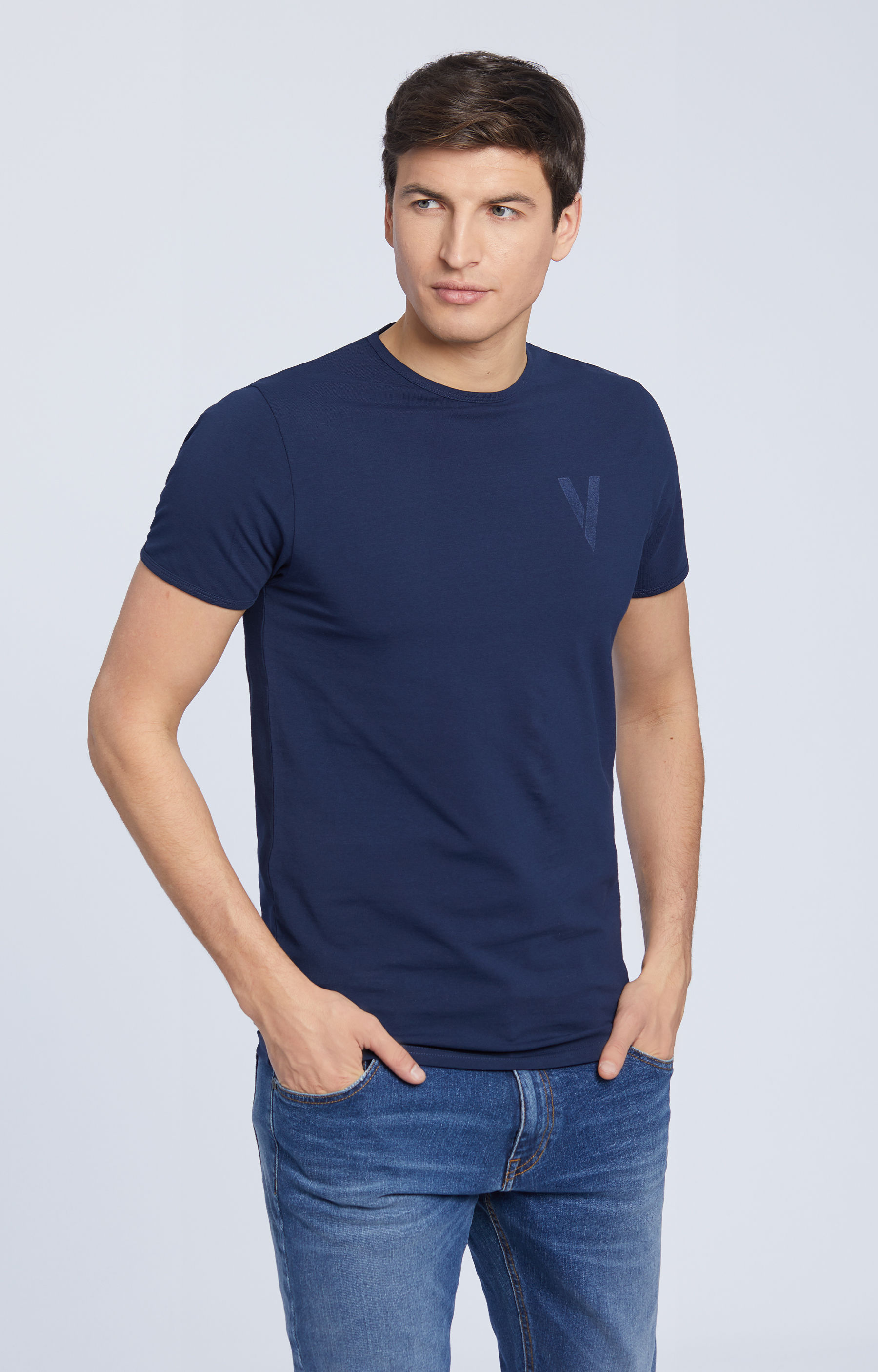 T-shirt basic dopasowany - 2