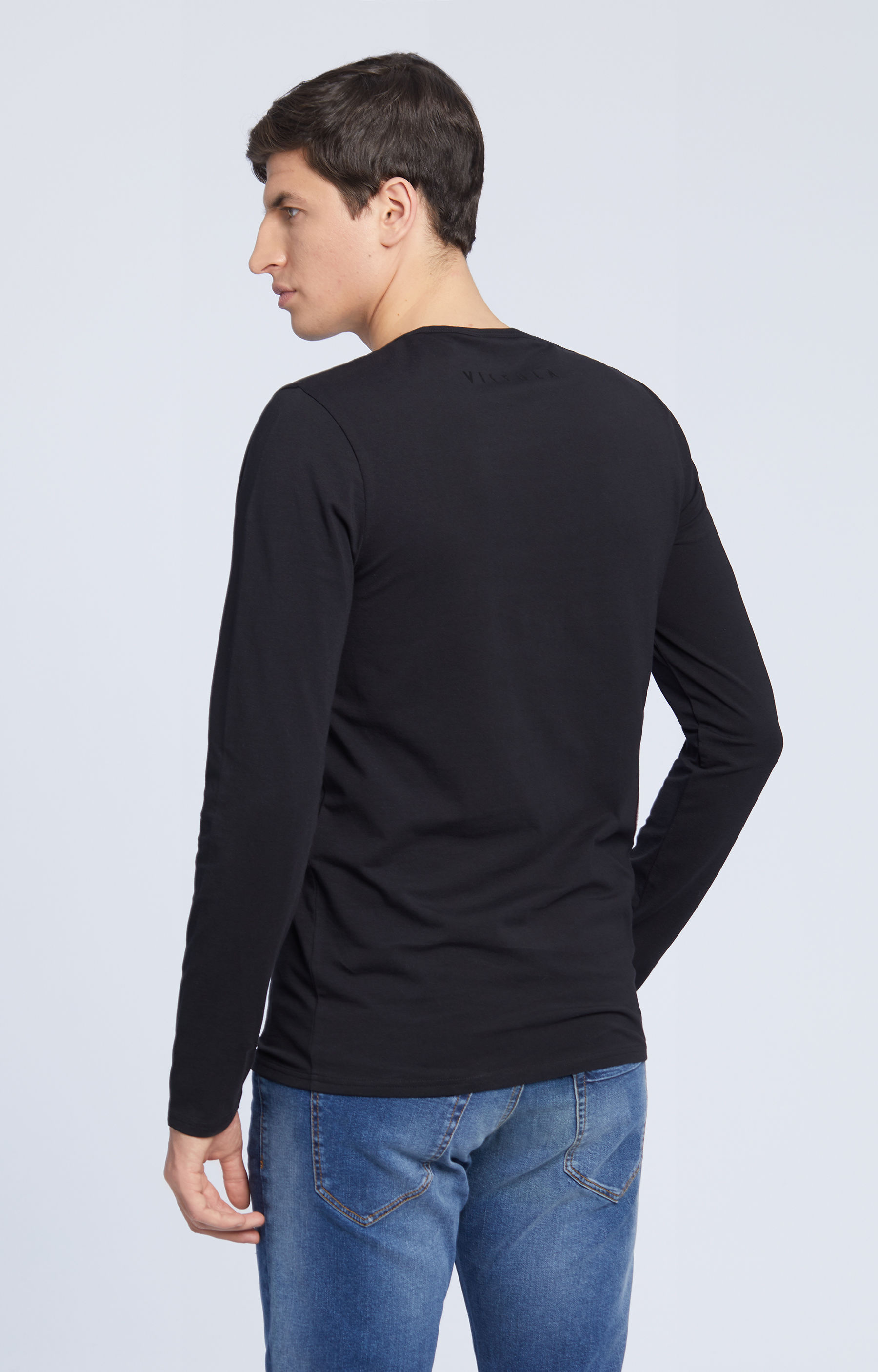 T-shirt basic z długim rękawem - 3