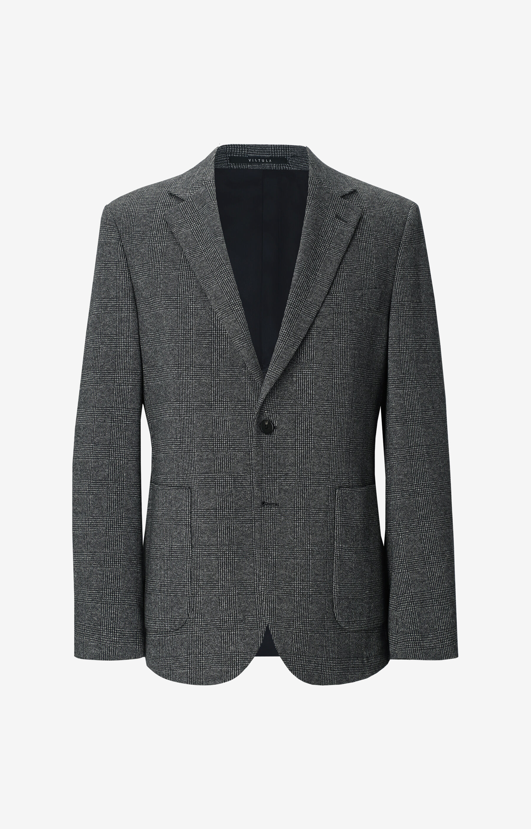 Marynarka slim fit w kratę - 2