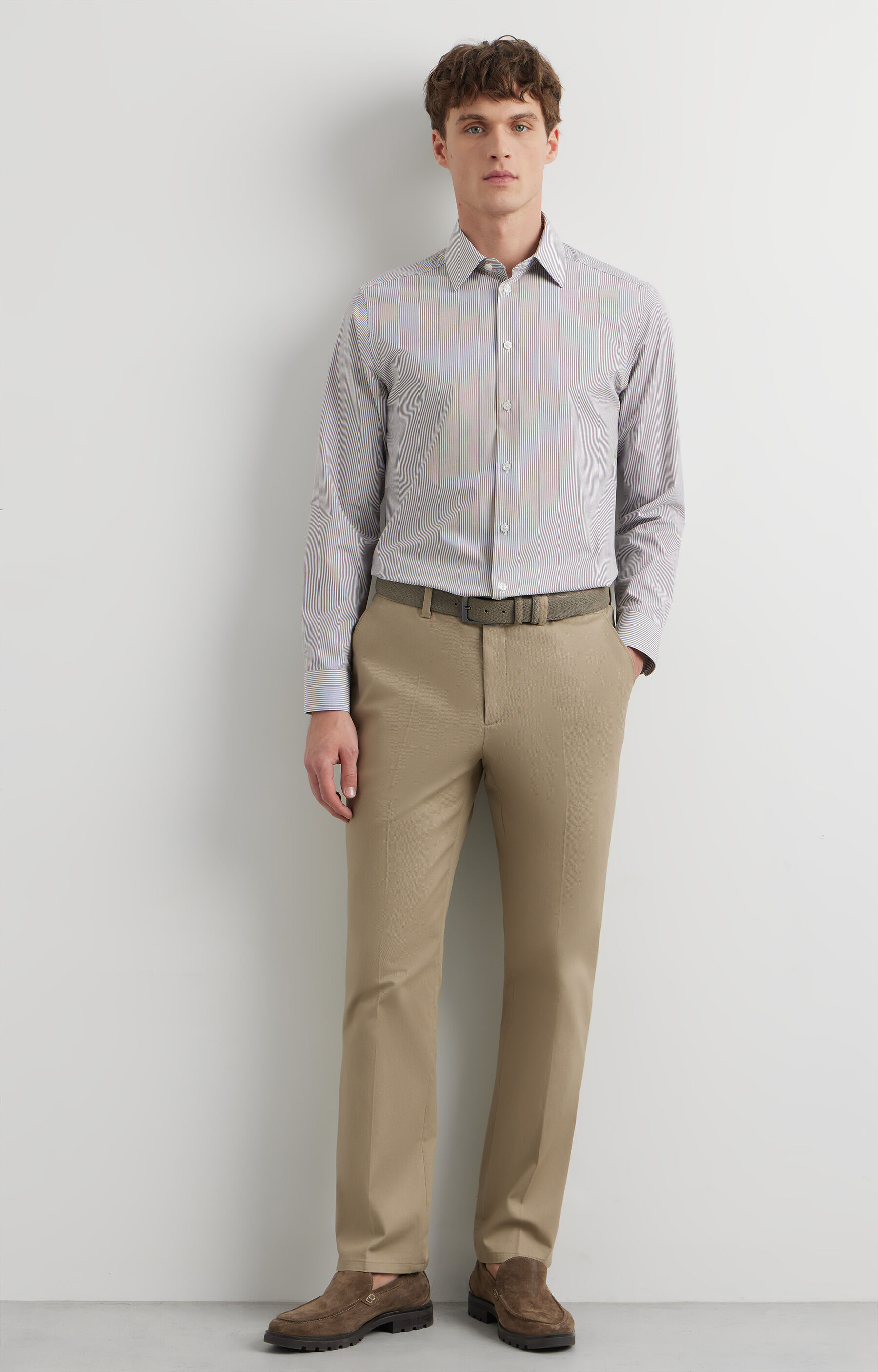 Koszula slim w paski - 4