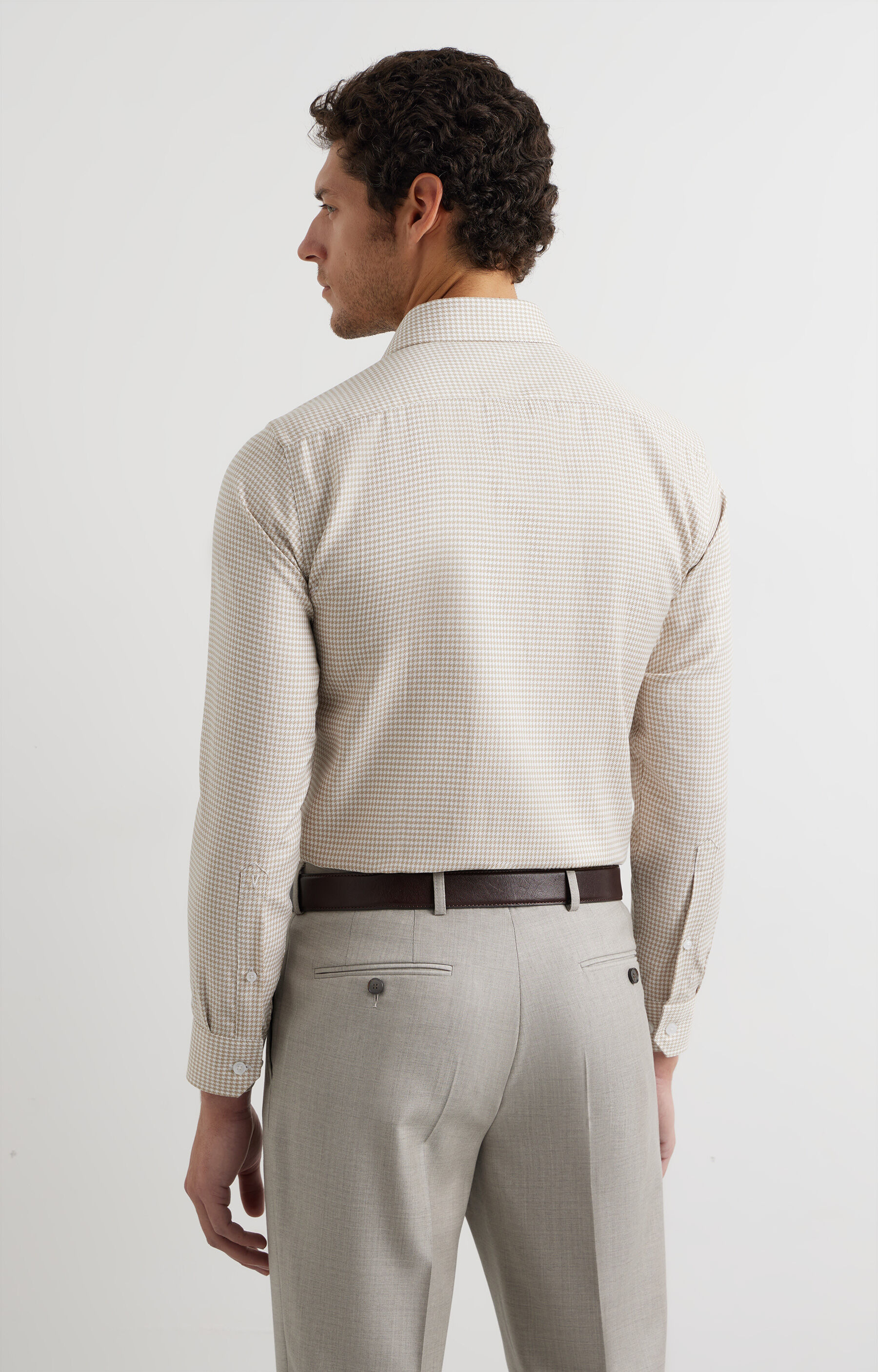 Koszula slim w mikrowzór - 4