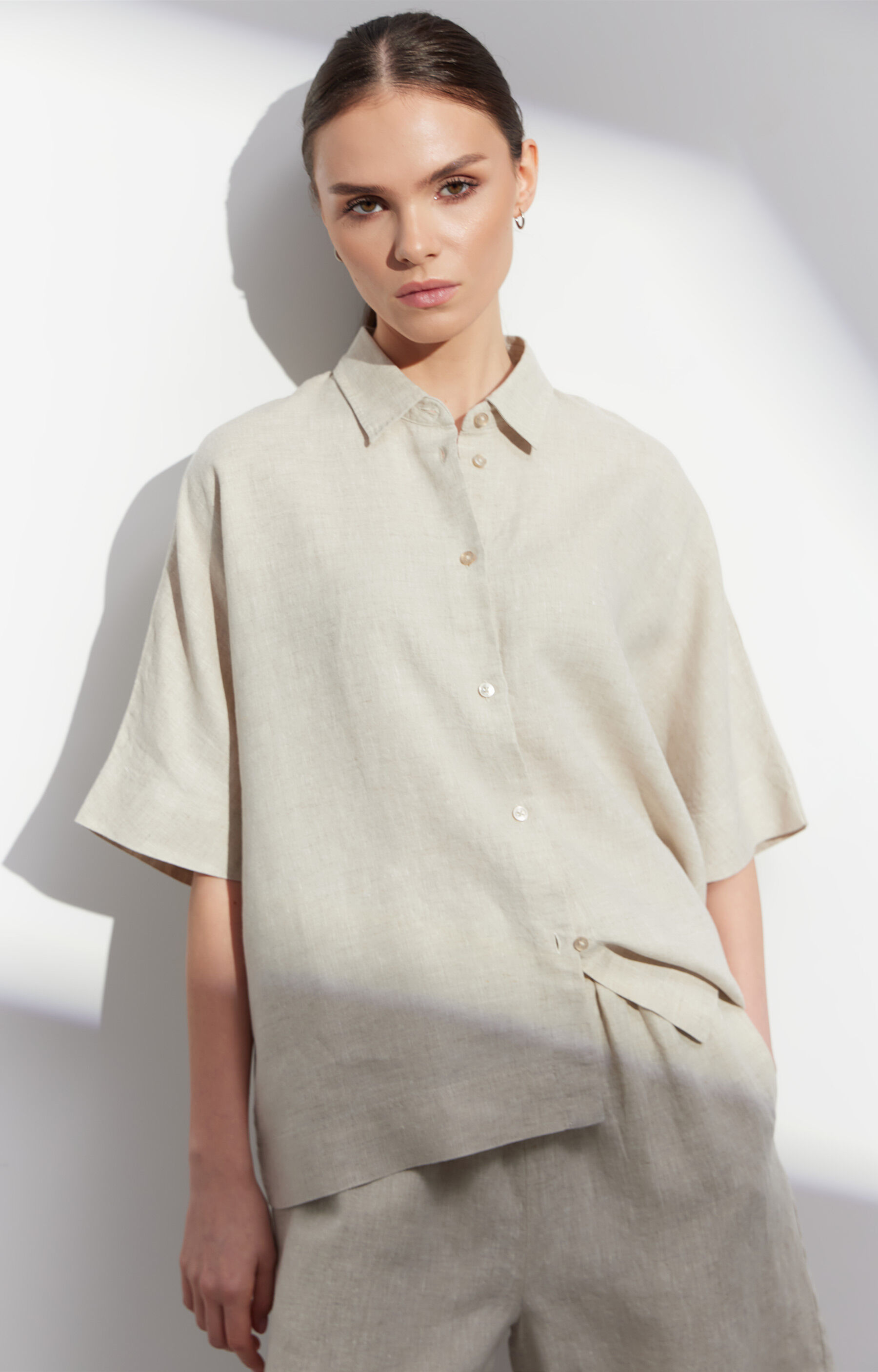 Lniana koszula regular - 6