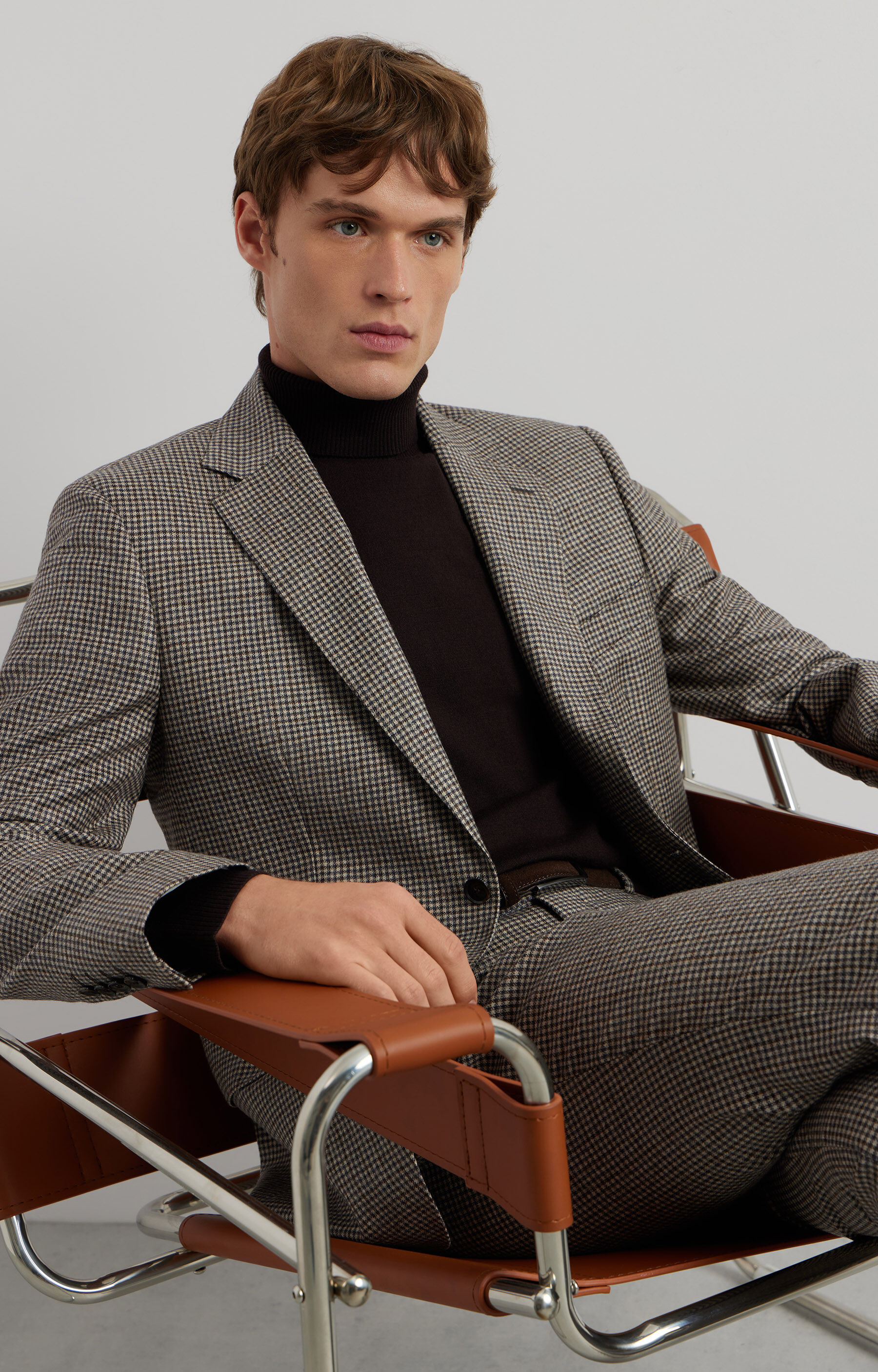 Marynarka super slim w kratę do garnituru - Mix&Match