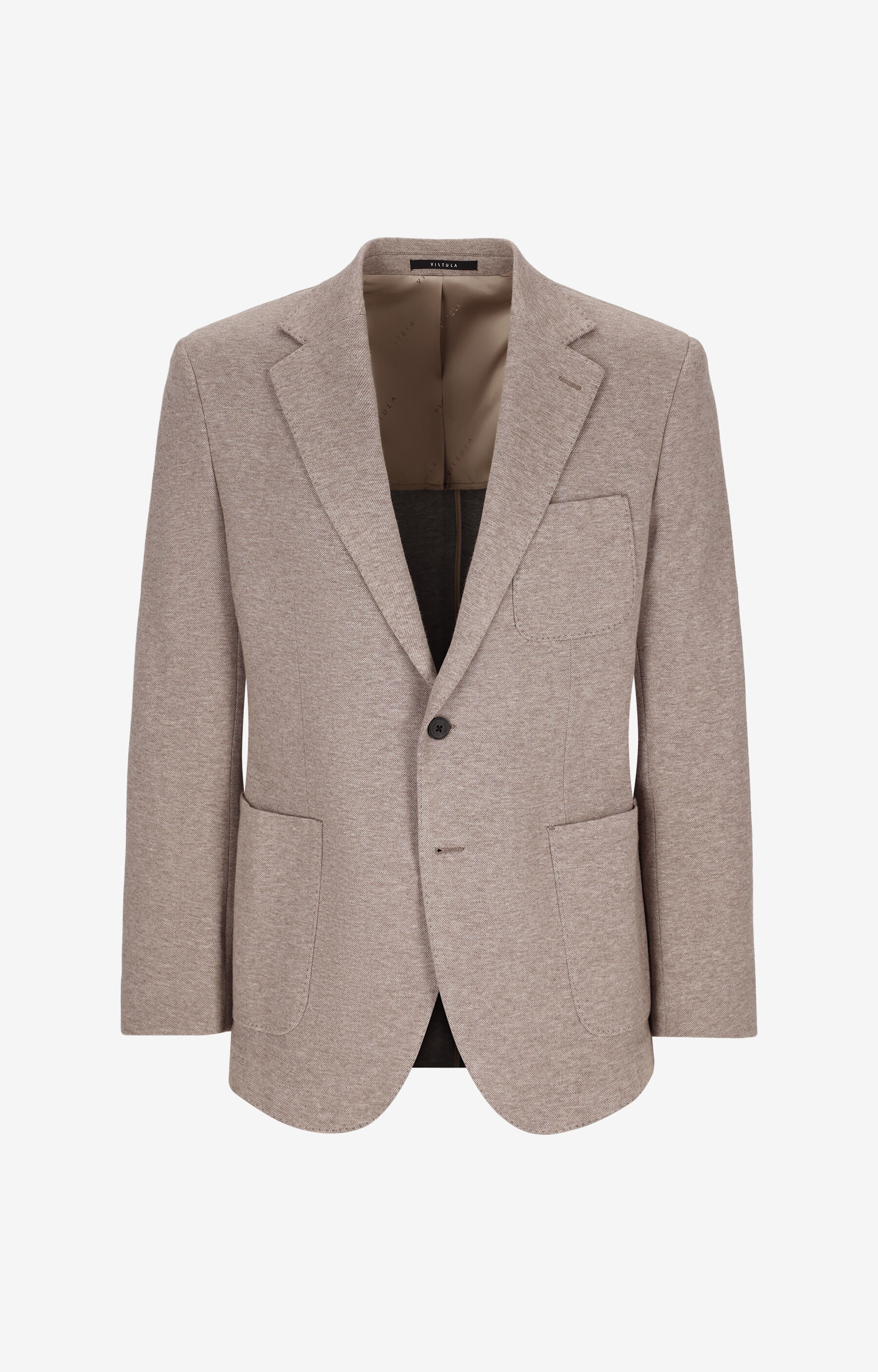 Marynarka slim z melanżowej dzianiny - 2