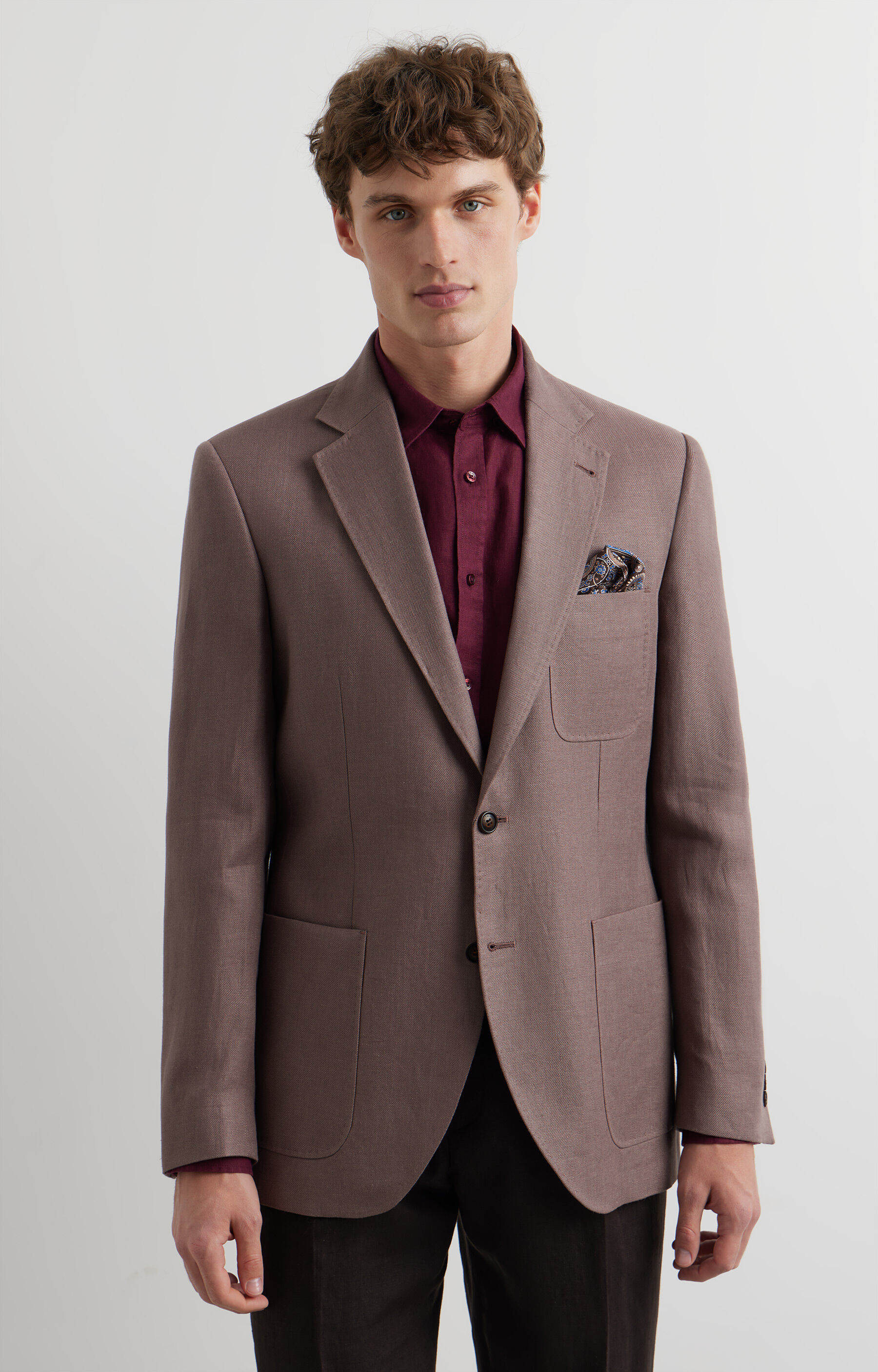 Lniana marynarka super slim