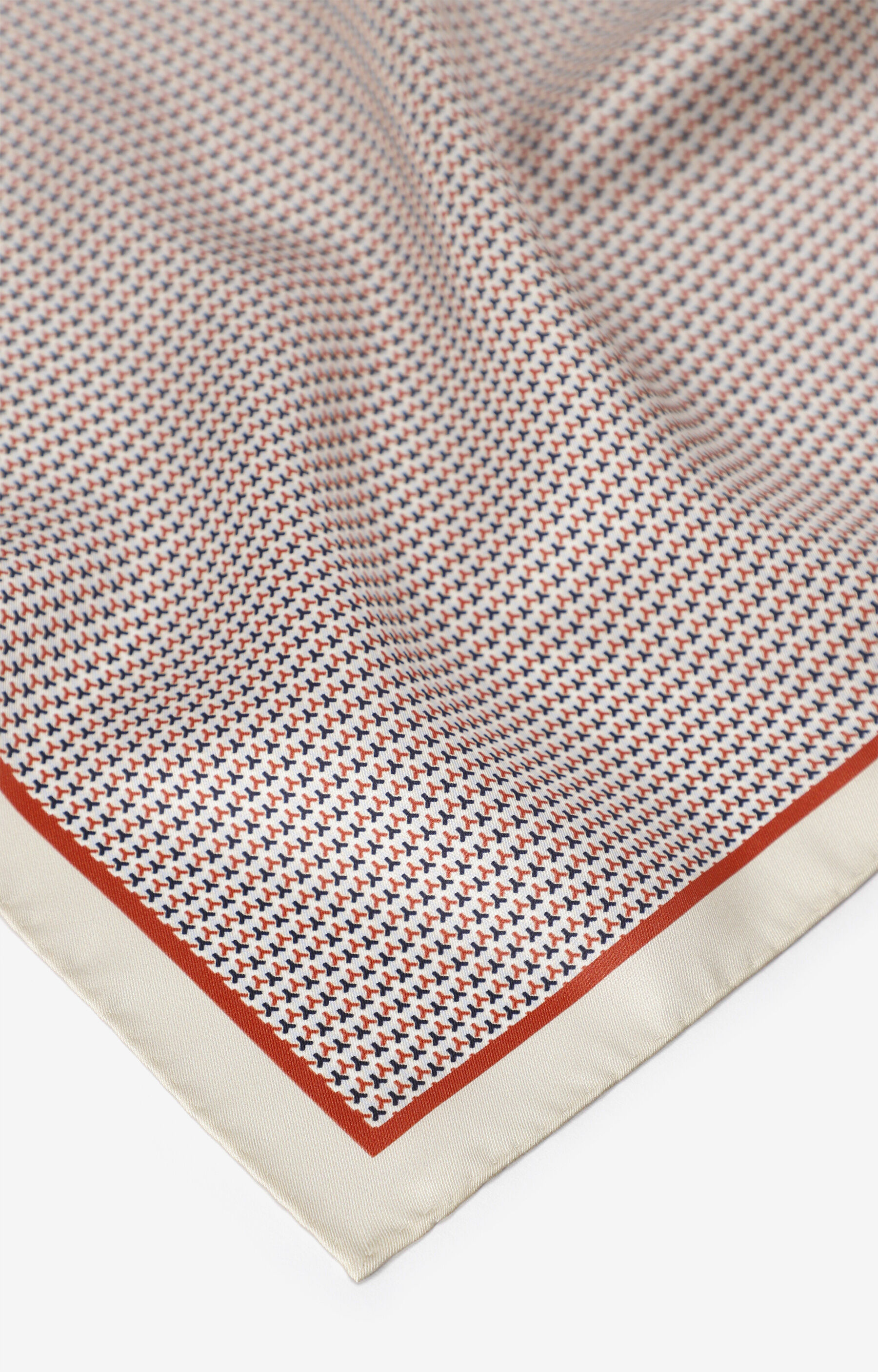 Jedwabna poszetka w geometryczny mikrowzór - 2