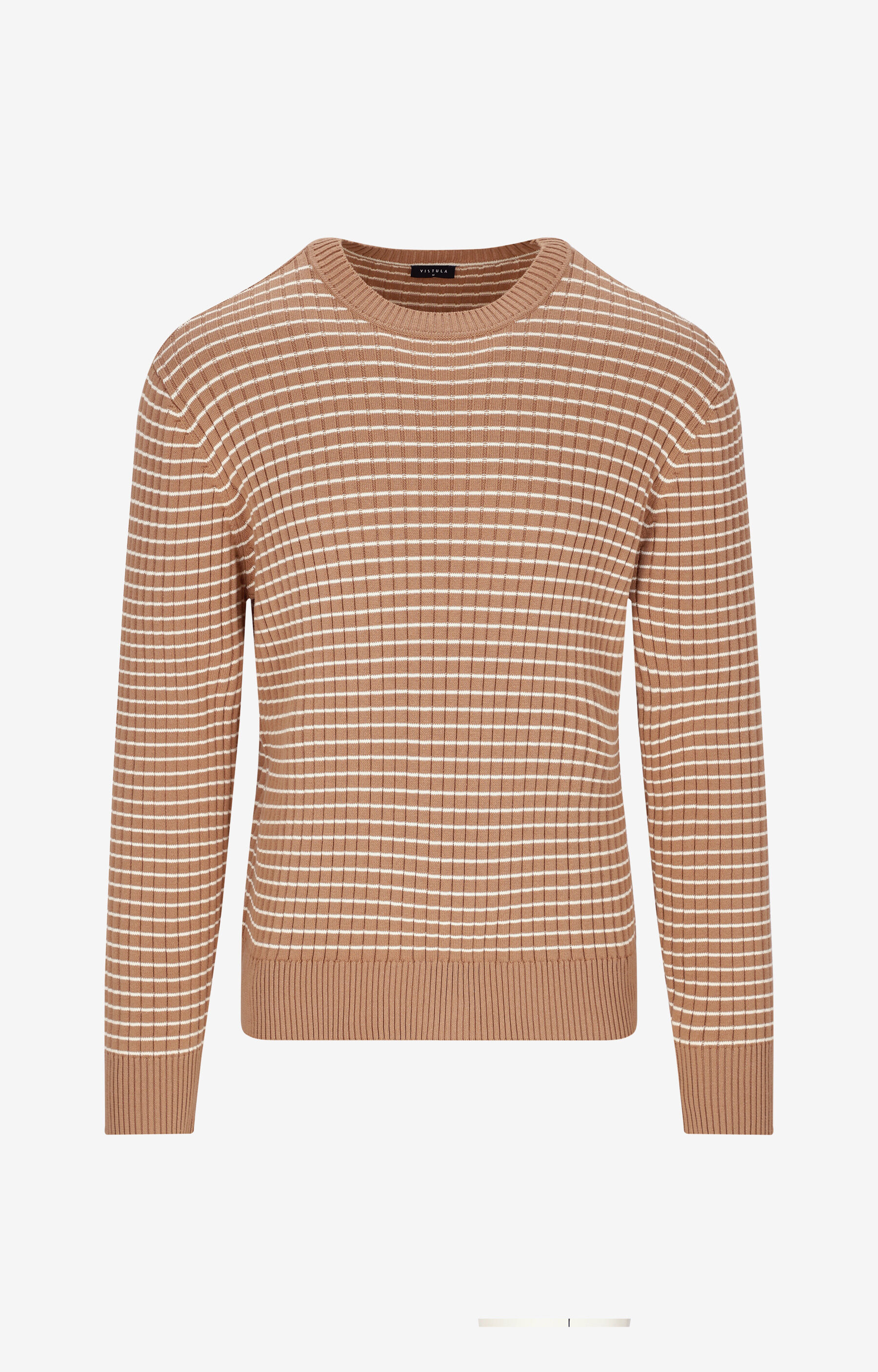 Prążkowany sweter round neck - 2