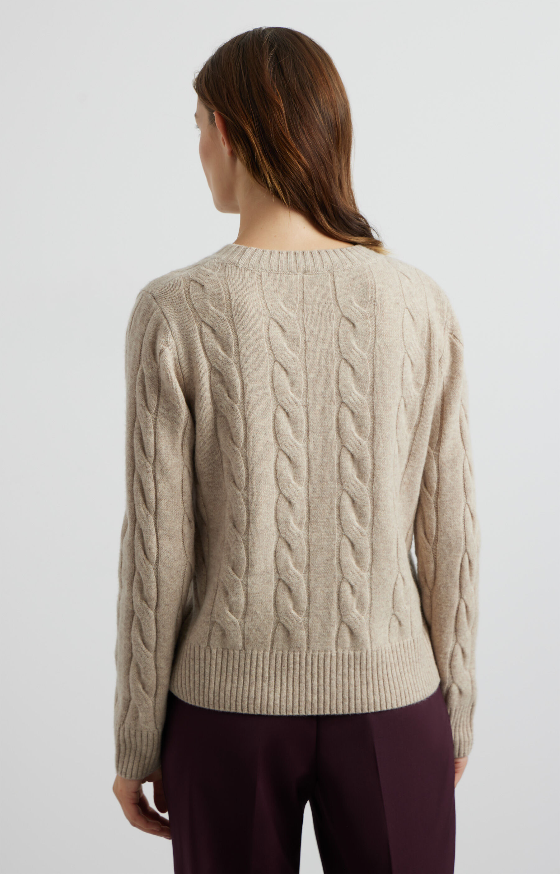 Sweter o warkoczowym splocie - 2