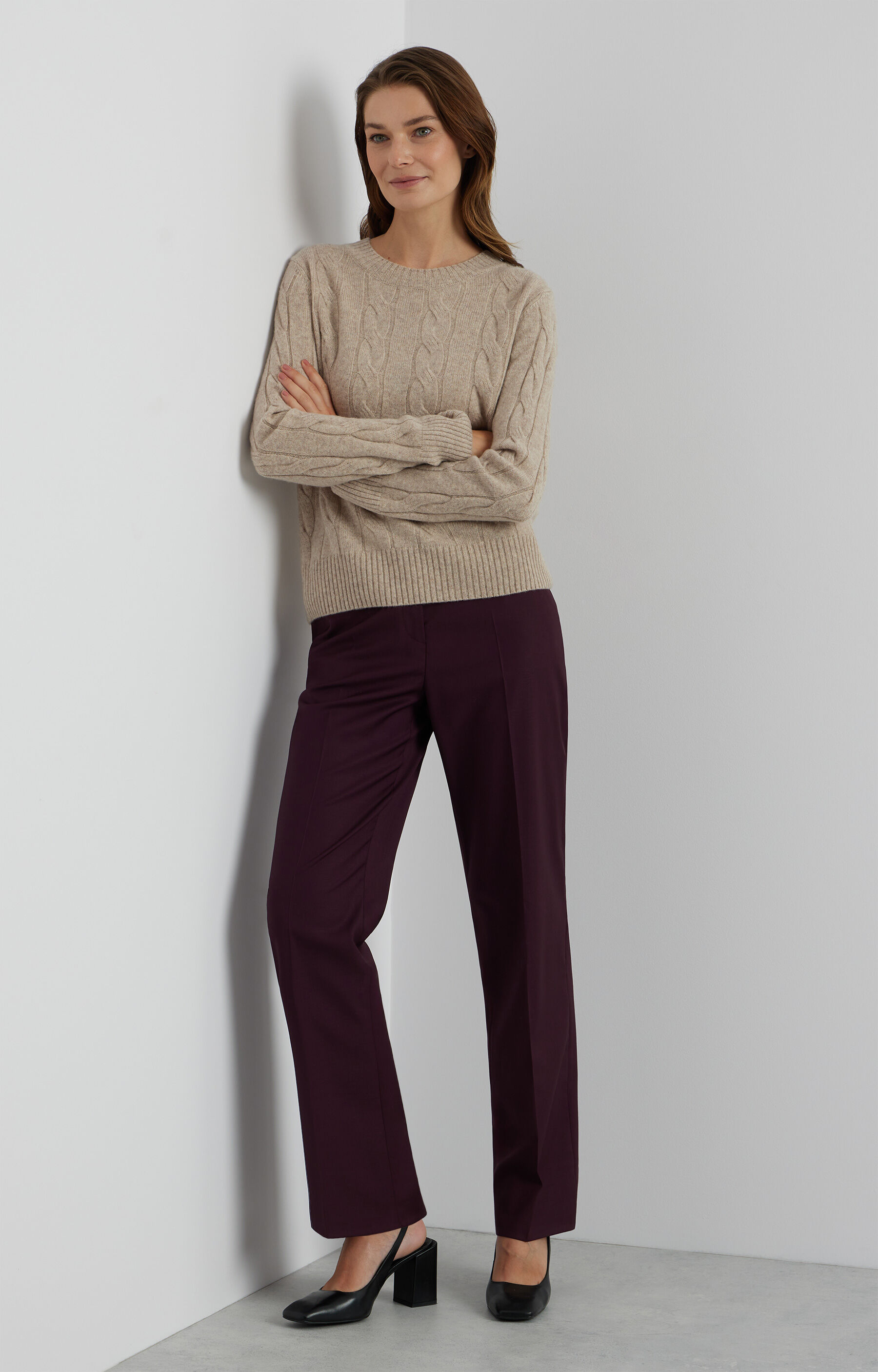 Sweter o warkoczowym splocie - 3